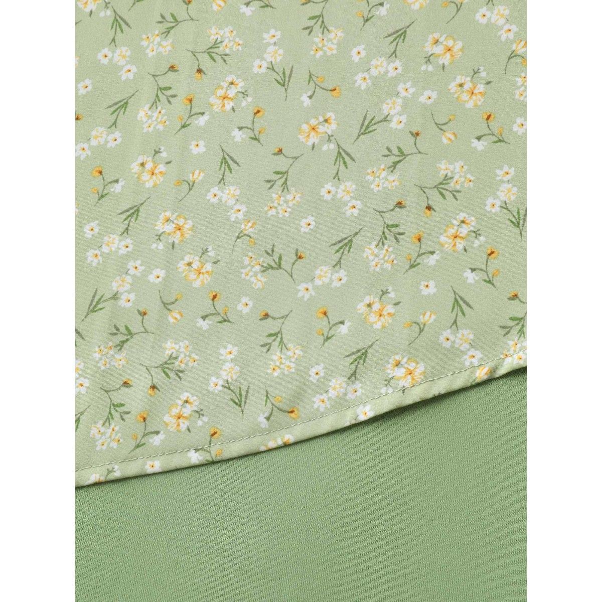 Plus Size Spring Break Printed Layered Sleeveless Top Women Greenbean Timeless Contrast U-neck Elegant Tank Tops Camis BloomChic 22-24/3X Product Image