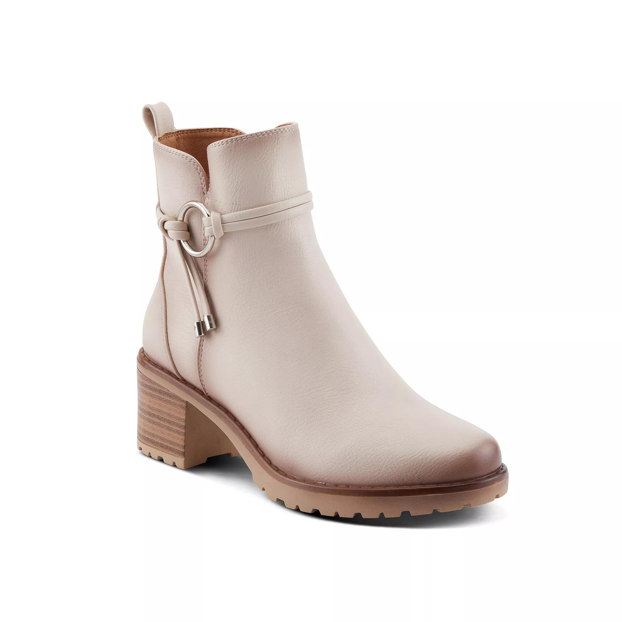 Patrizia Briggs Women's Tie Loop Detailed Ankle Boots, Size: 39, Ivory Product Image