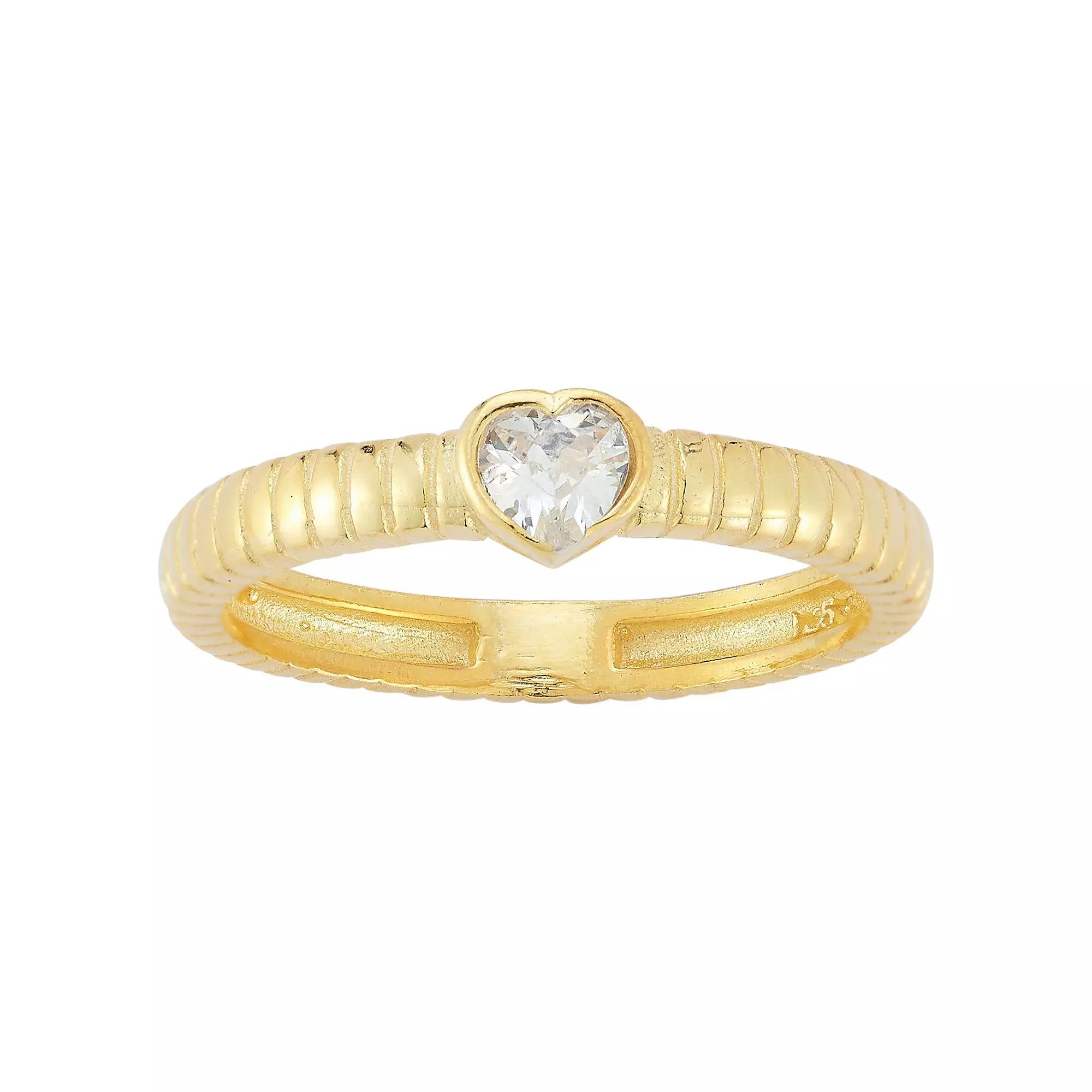 Sunkissed Sterling Sterling Silver Cubic Zirconia Crisscross Ring, Women's,  Product Image