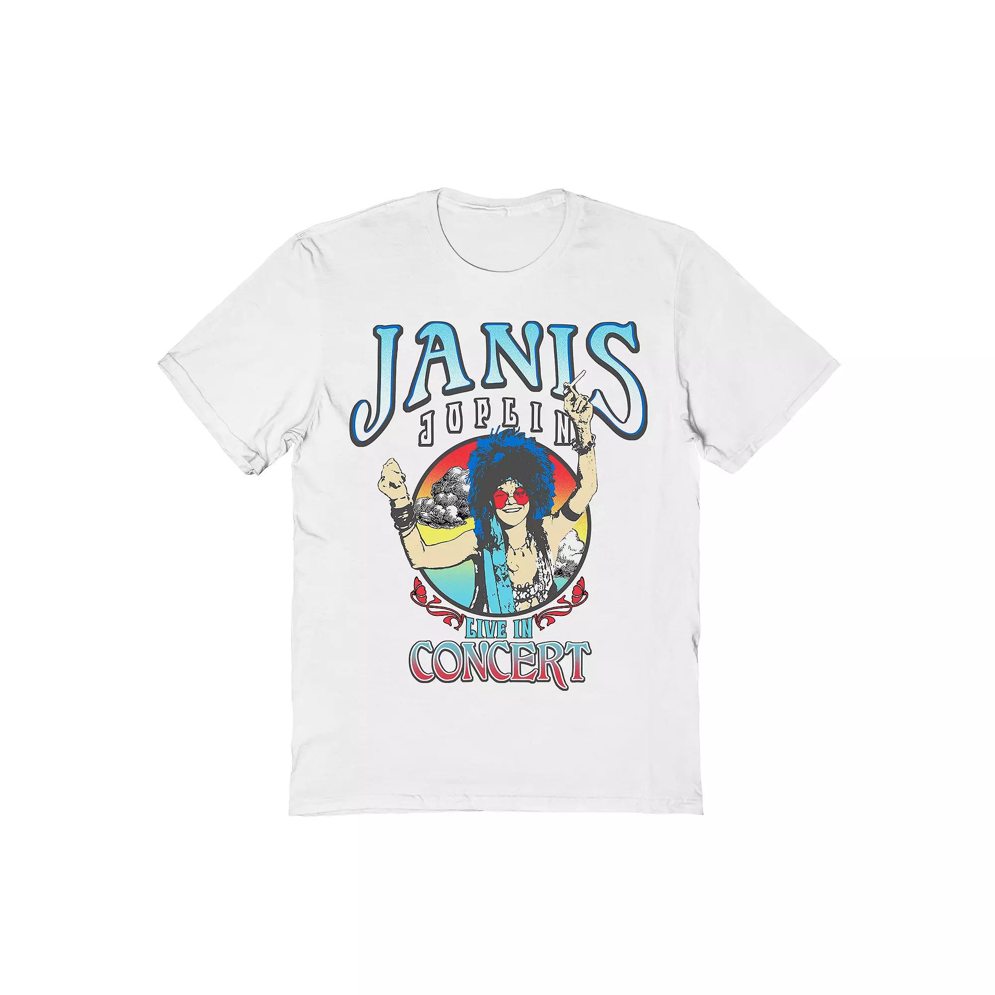 Men's Janis Joplin Graphic Tee, Size: XL, White Product Image
