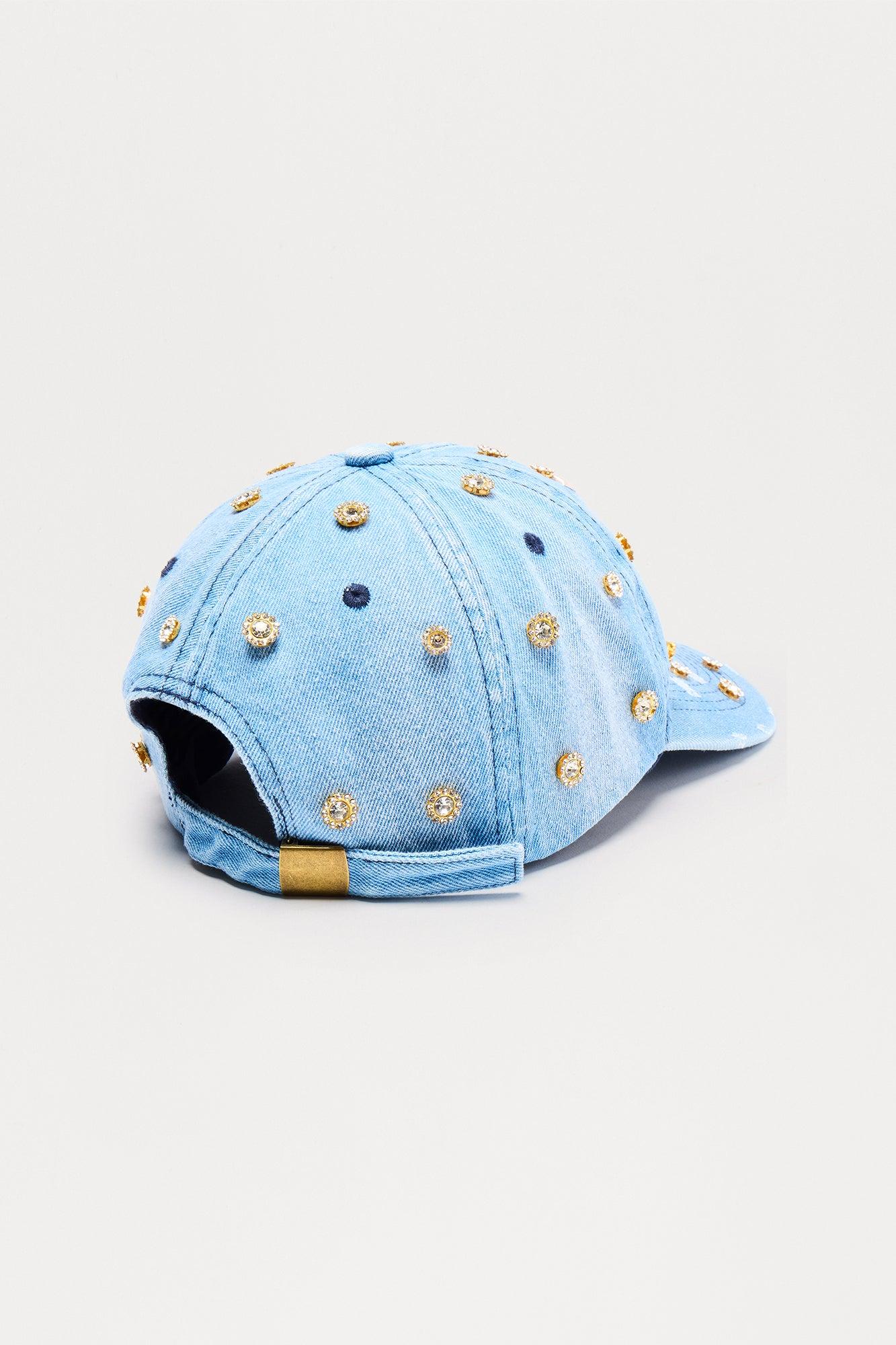 Spotlight On Me NY II Baseball Hat - Light Wash Female Product Image