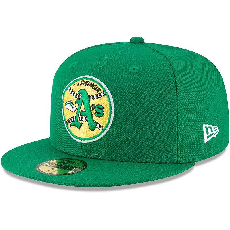 Men's New Era Green Oakland Athletics Cooperstown Collection Wool 59FIFTY Fitted Hat, Size: 8 Product Image
