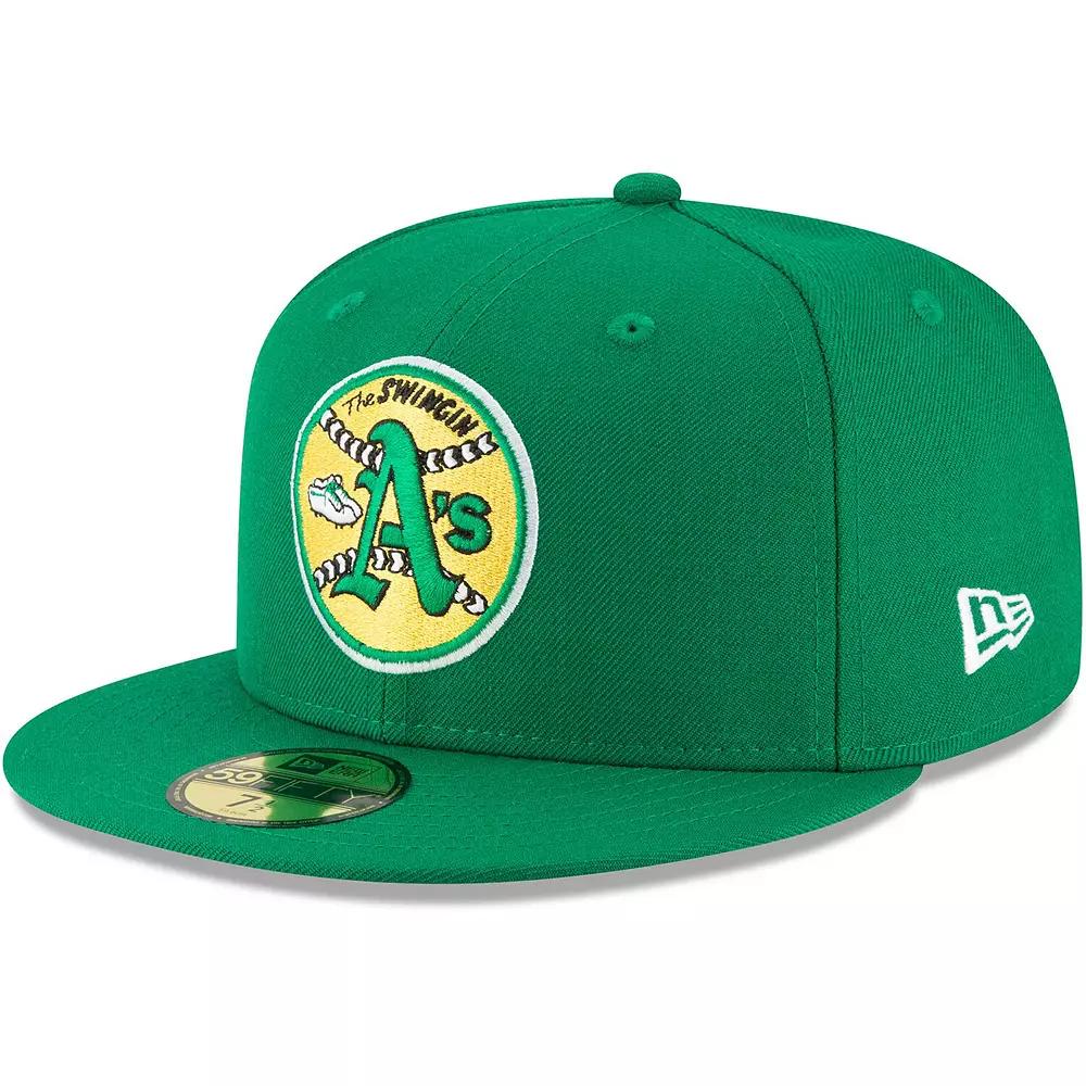 Men's New Era Green Oakland Athletics Cooperstown Collection Wool 59FIFTY Fitted Hat, Size: 8 Product Image