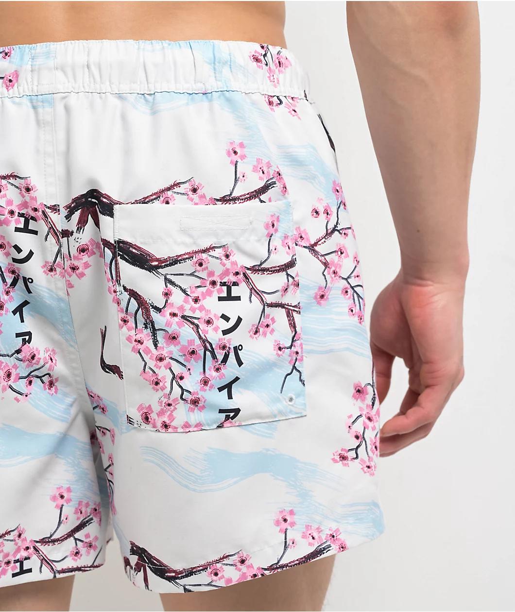Empyre Ollie Floral Off White Board Shorts Product Image