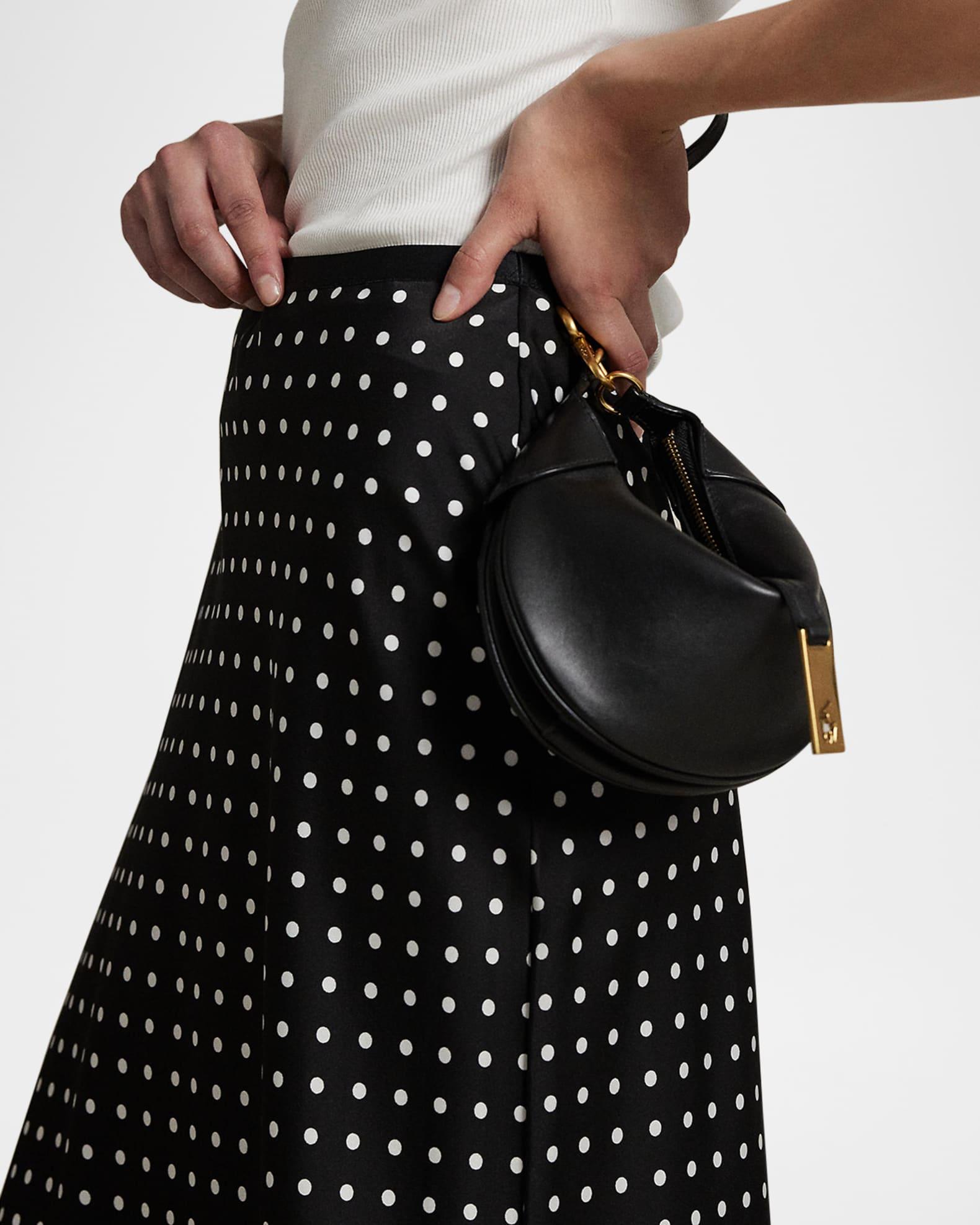 Polka-Dot Satin Skirt Product Image