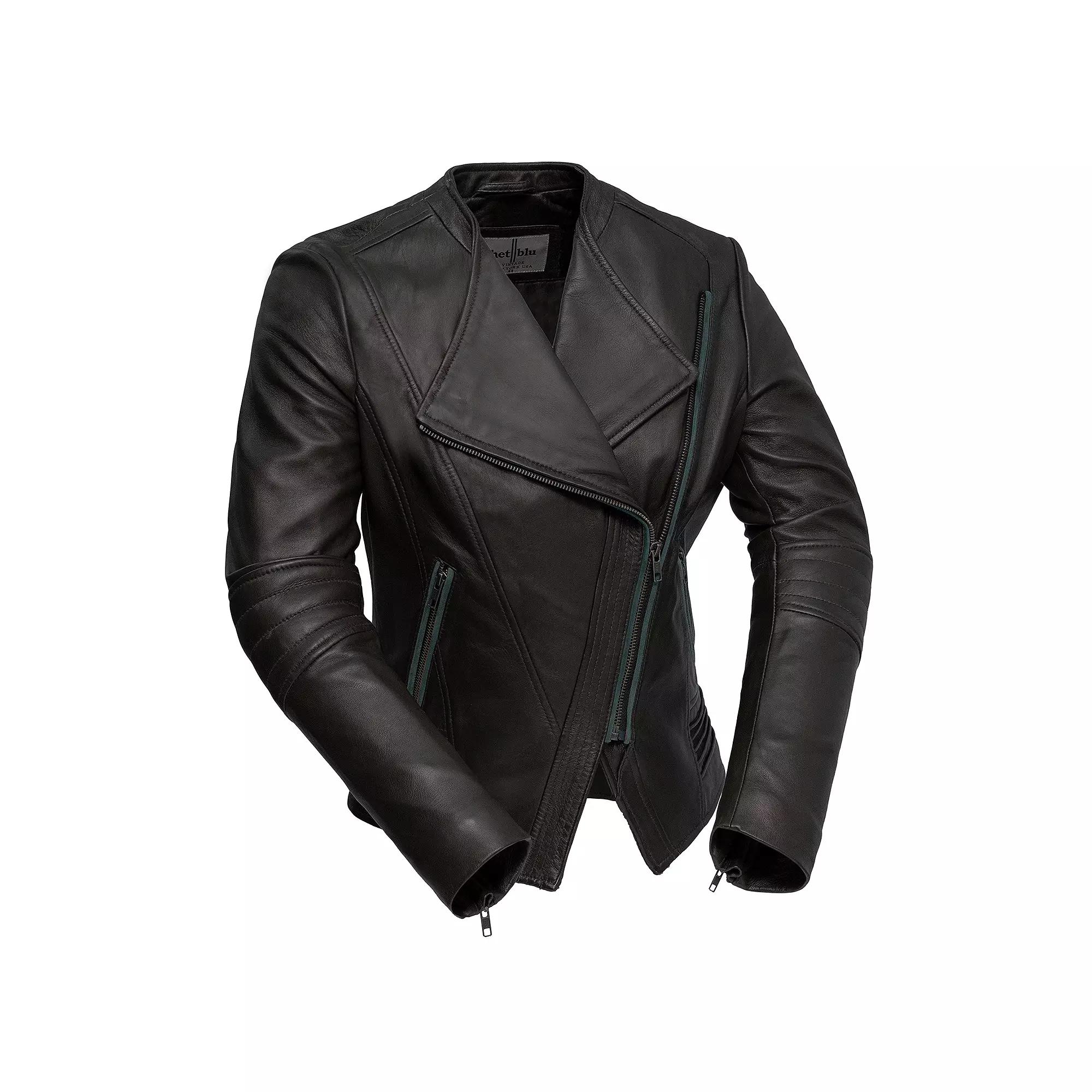 Women's Whet Blu Trish Asymmetrical Leather Jacket,  Product Image