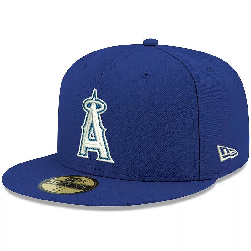 Men's New Era Royal Los Angeles Angels White Logo 59FIFTY Fitted Hat, Size: 7 1/8, Blue Product Image