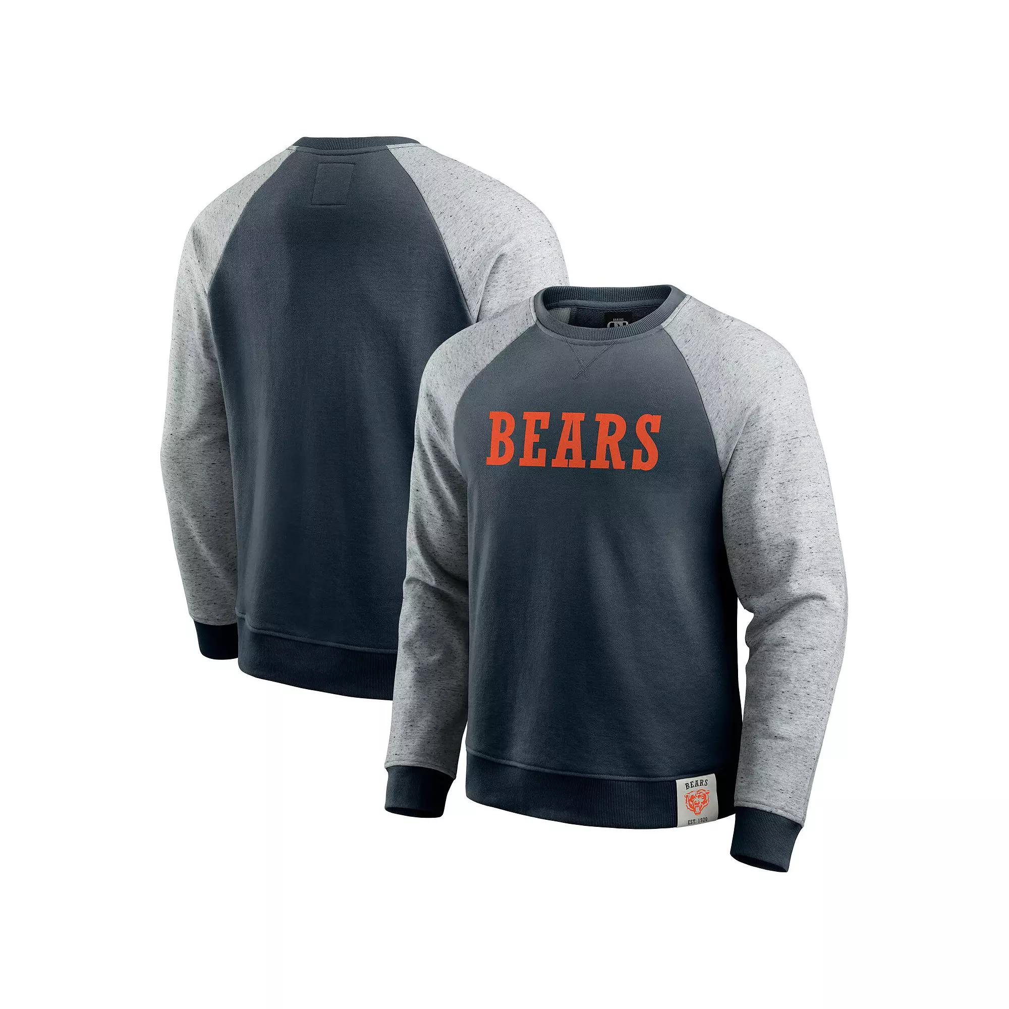 Men's Darius Rucker Collection by Fanatics Heather Gray/Black New Orleans Saints Colorblock Pullover Sweatshirt,  Product Image
