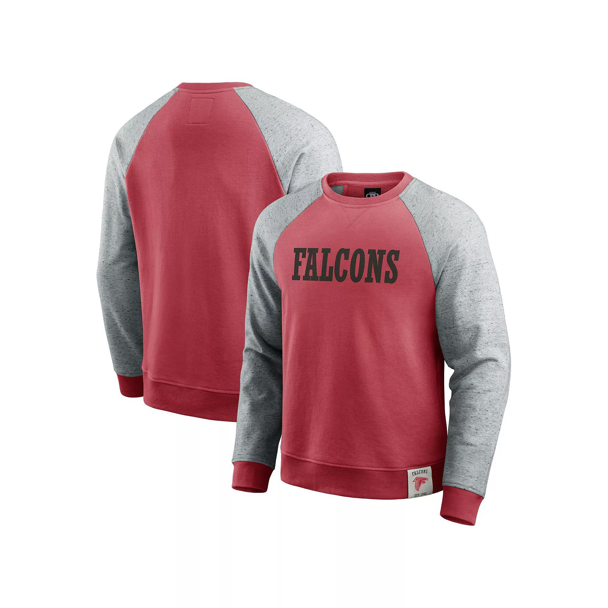 Men's Darius Rucker Collection by Fanatics Heather Gray/Scarlet San Francisco 49ers Colorblock Pullover Sweatshirt, Size: XL, Grey Product Image