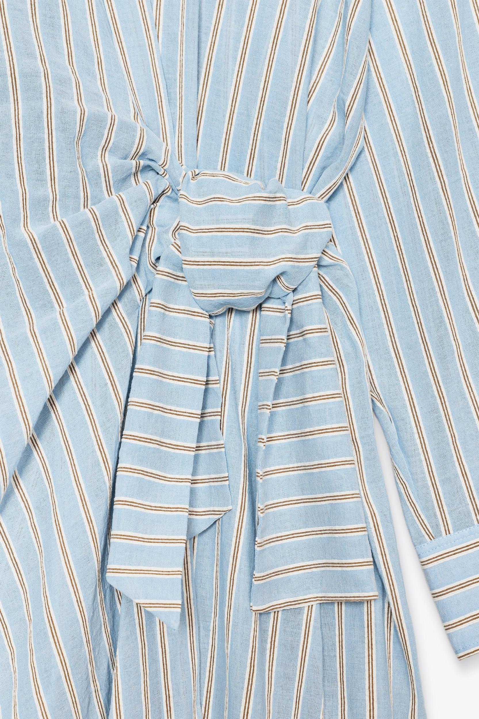 STRIPED WRAP DRESS ZW COLLECTION Product Image