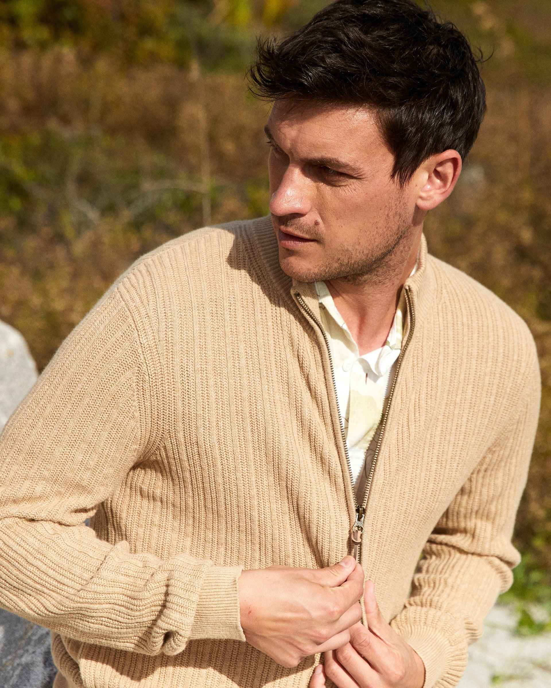 Heirloom Rib Two Way Zip Cardigan -  Product Image