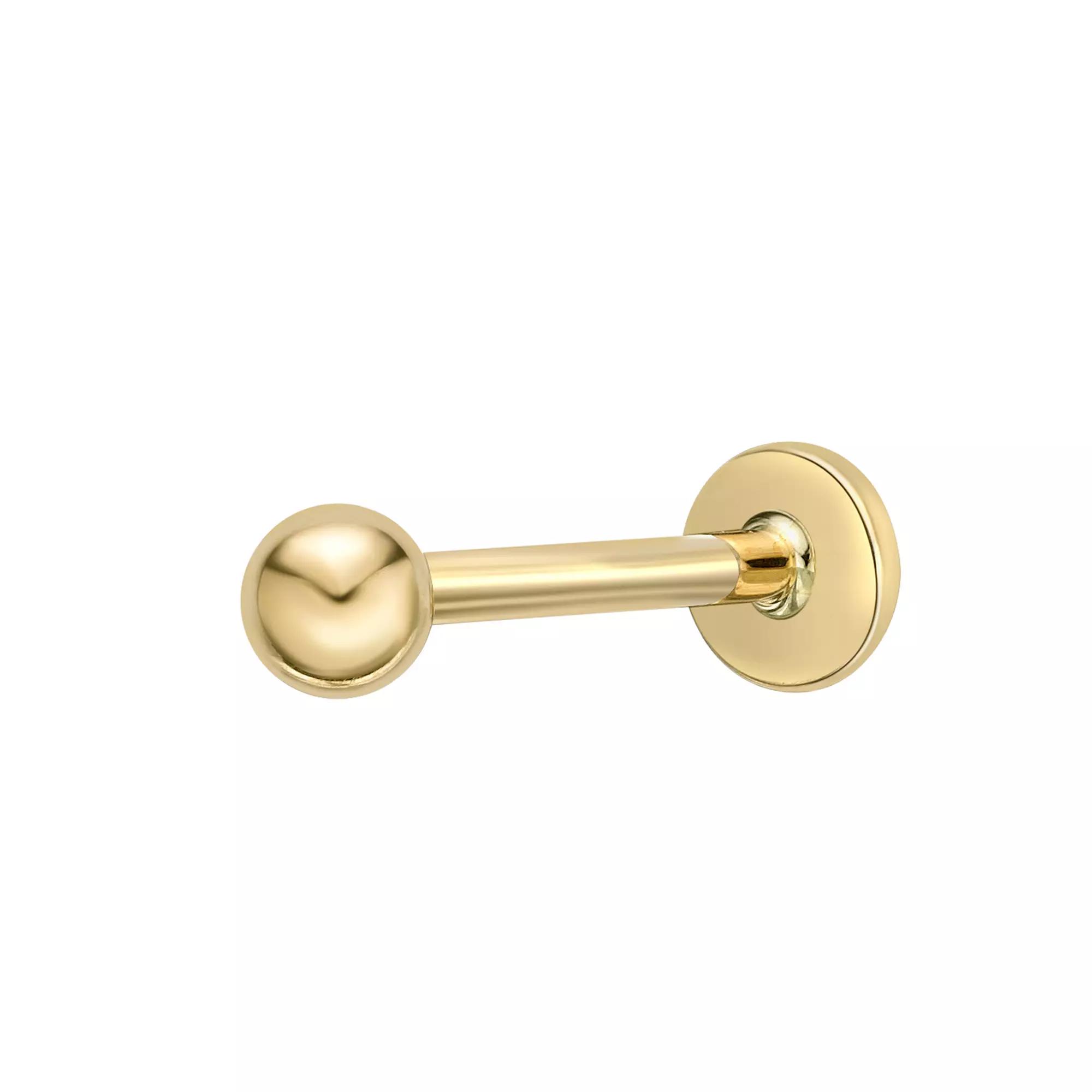 Lila Moon 14k Gold Labret Lip Stud, Women's Product Image