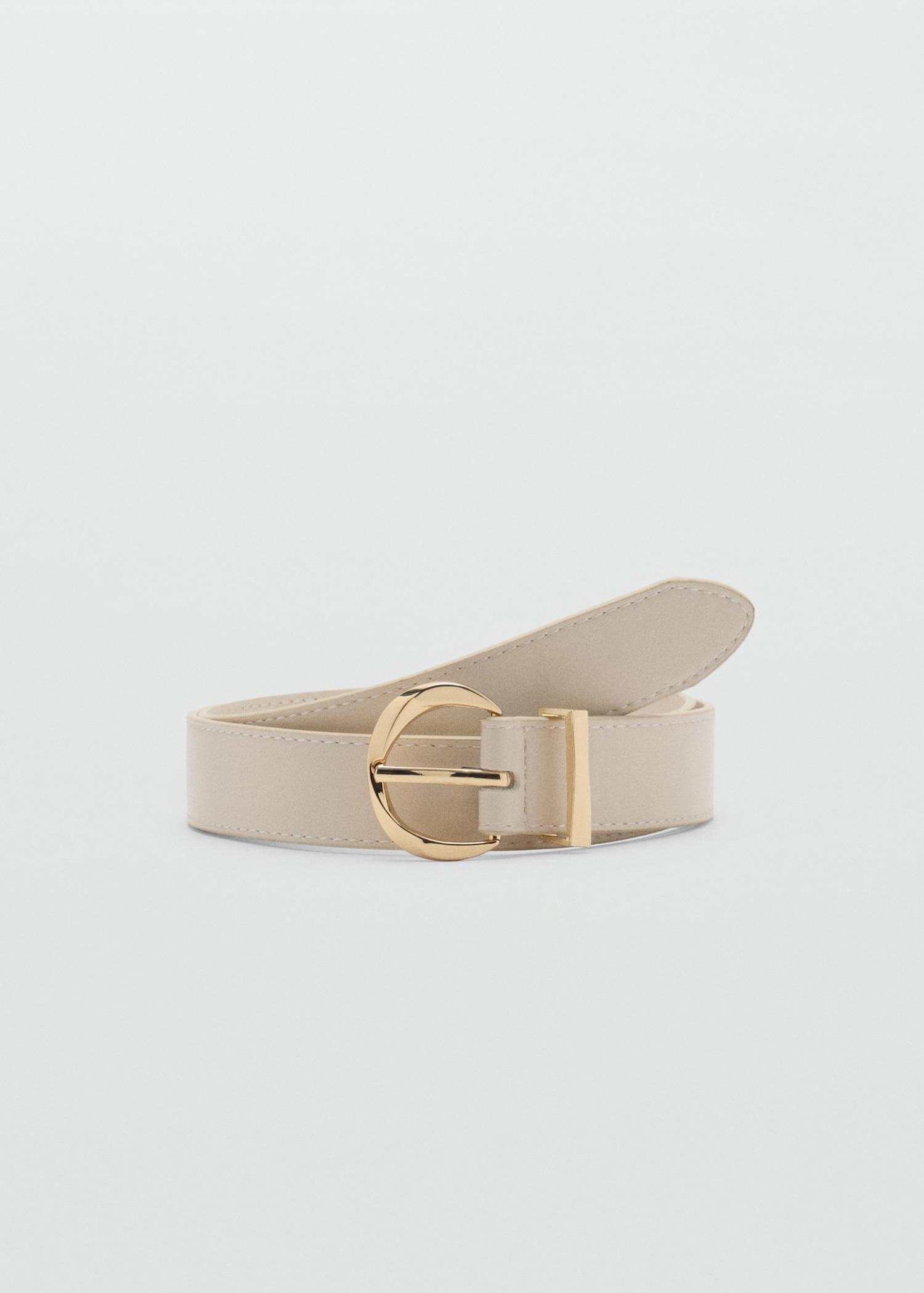 Oval buckle belt - Women | MANGO USA Product Image