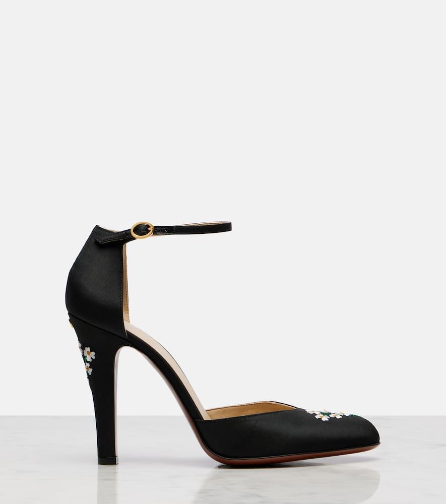 VALENTINO GARAVANI Black Fabric Hi Dolly Pumps Product Image