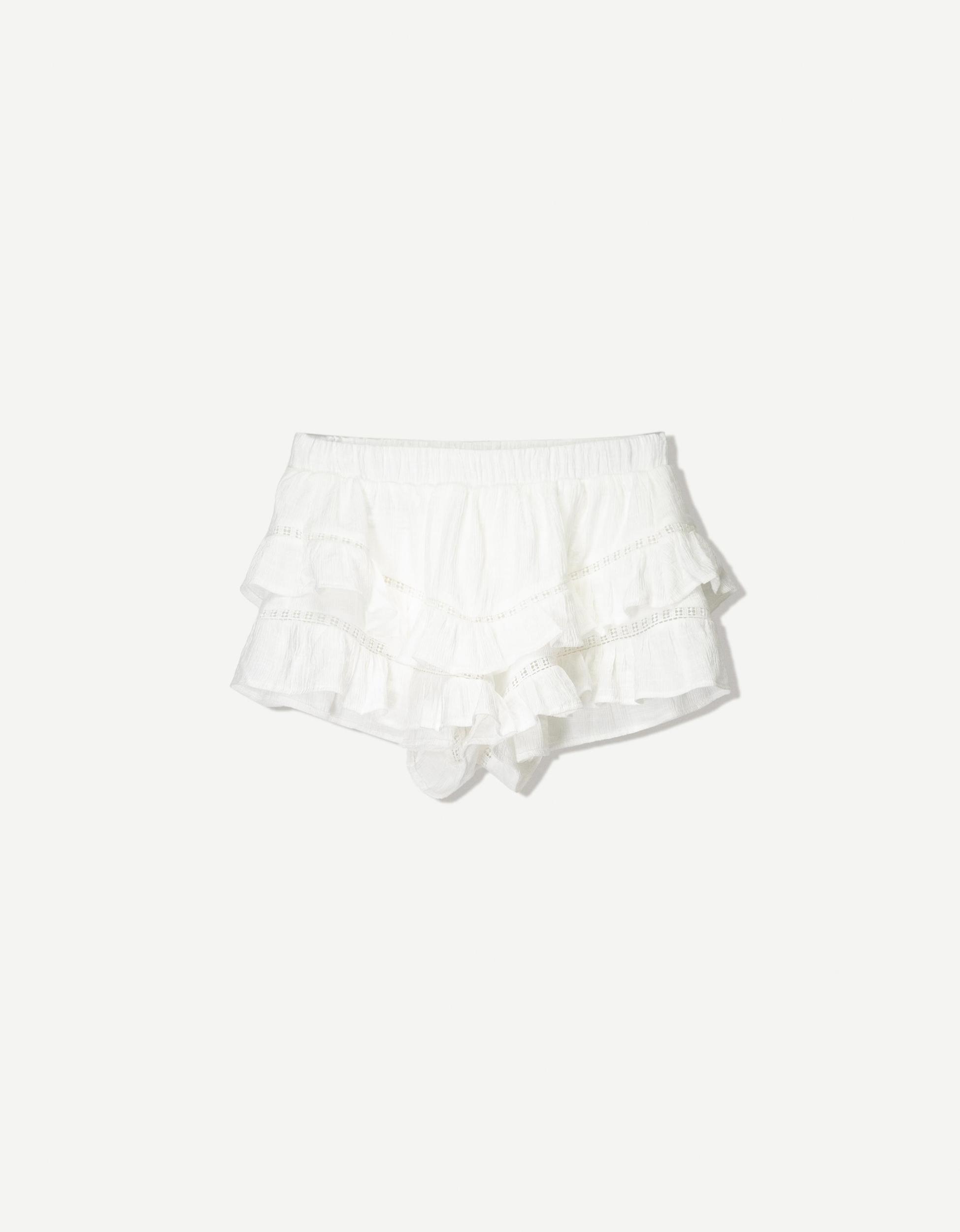 Textured boho skort Product Image