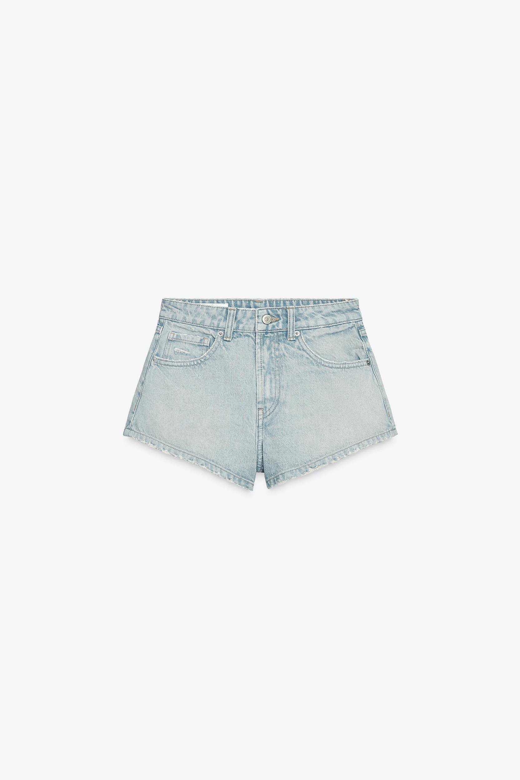TRF MID-RISE MINI DENIM SHORTS Product Image