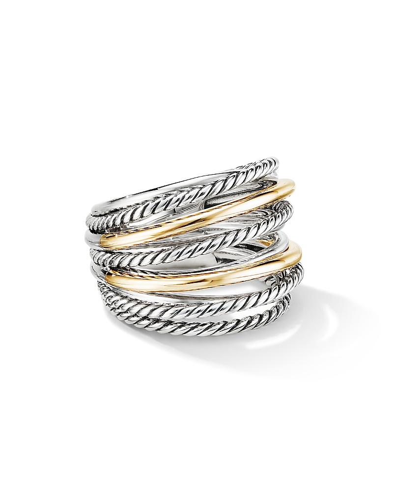 Womens Crossover Ring in Sterling Silver Product Image