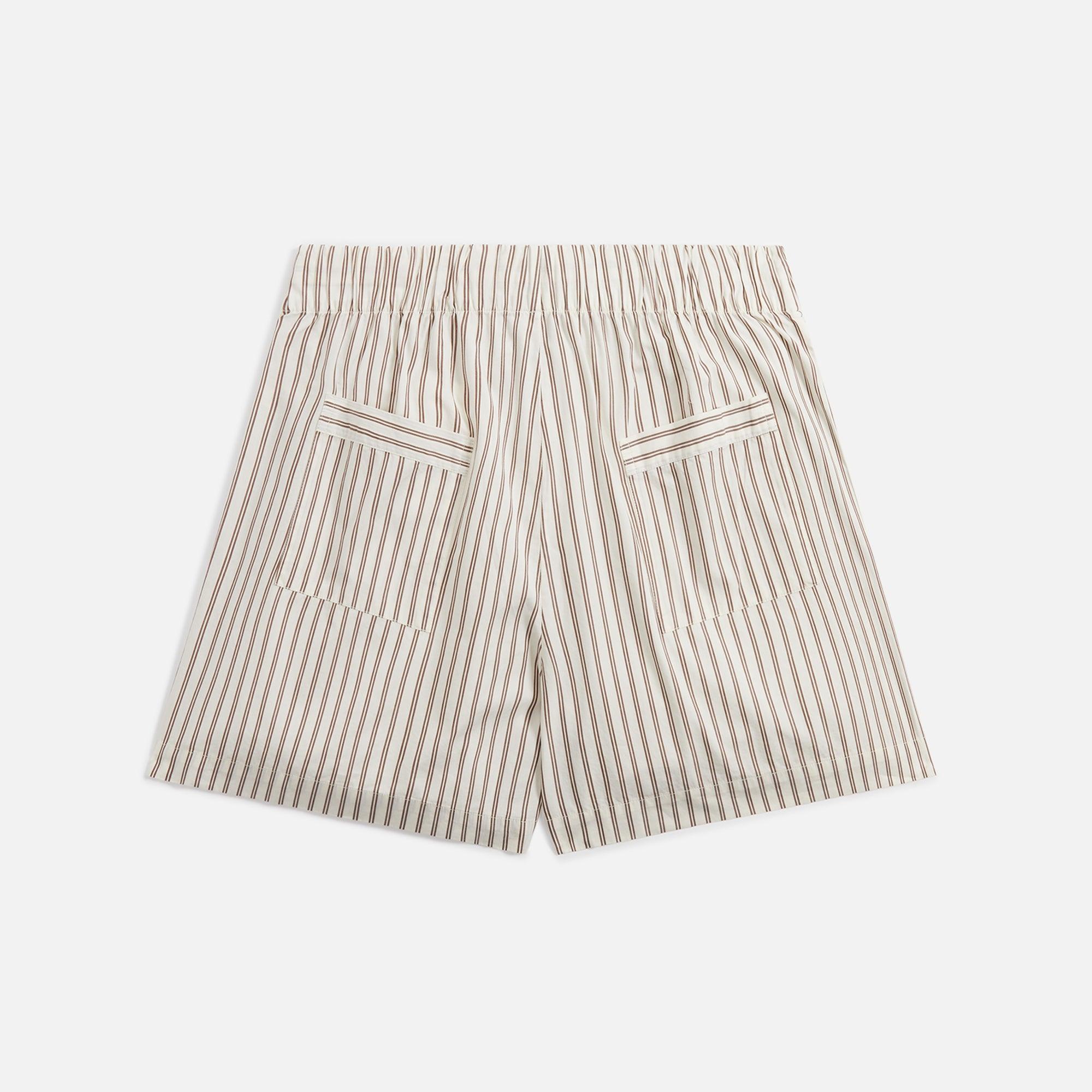 Tekla Poplin Pajama Shorts - Hopper Stripes Male Product Image