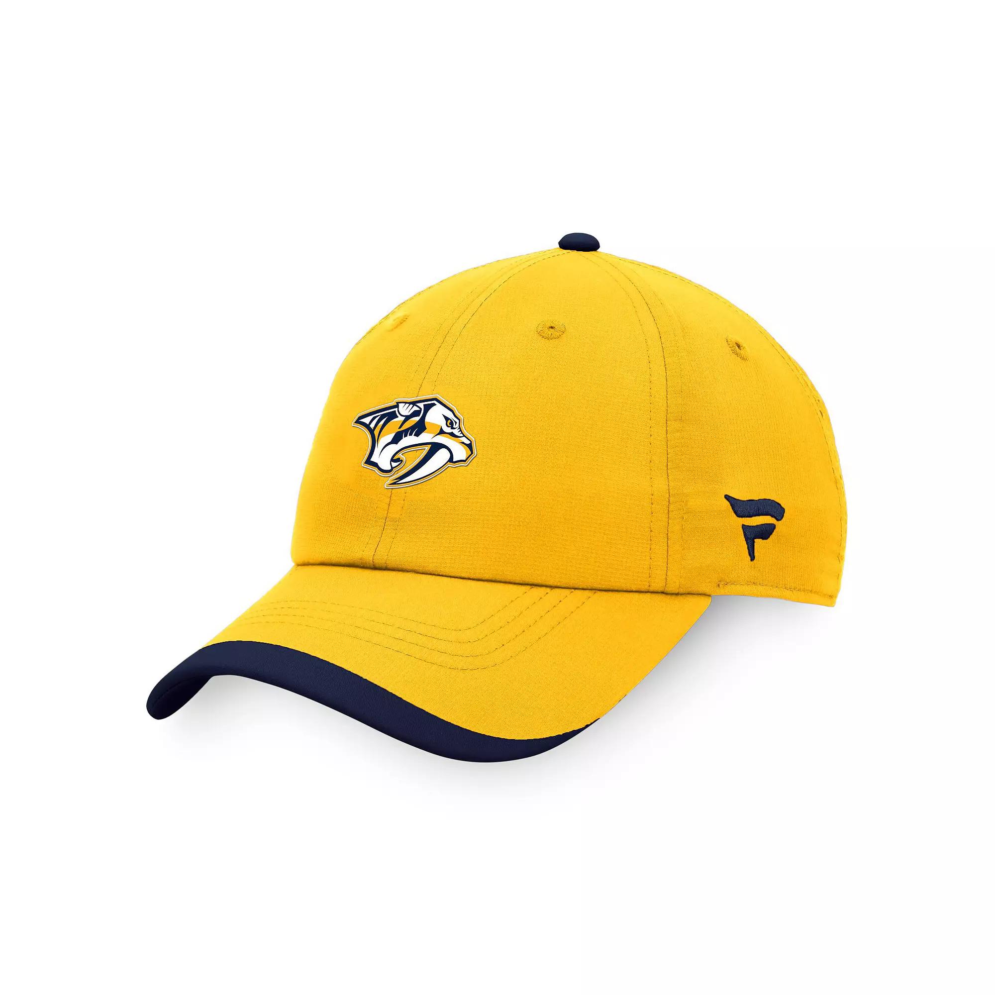 Men's Fanatics Branded Gold Nashville Predators Authentic Pro Rink Pinnacle Adjustable Hat, Pdt Gold Product Image