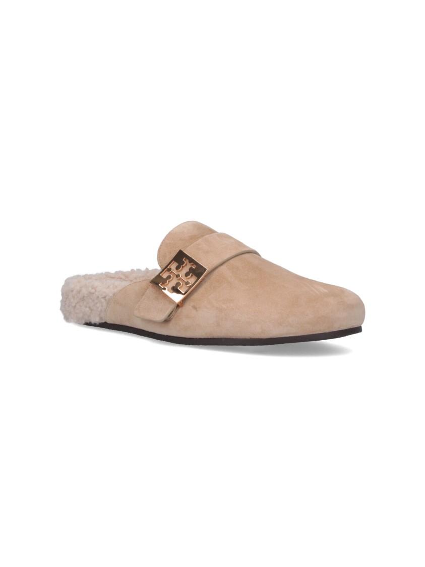 TORY BURCH Mules Mellow In Shearling Color Taupe In Brown Product Image