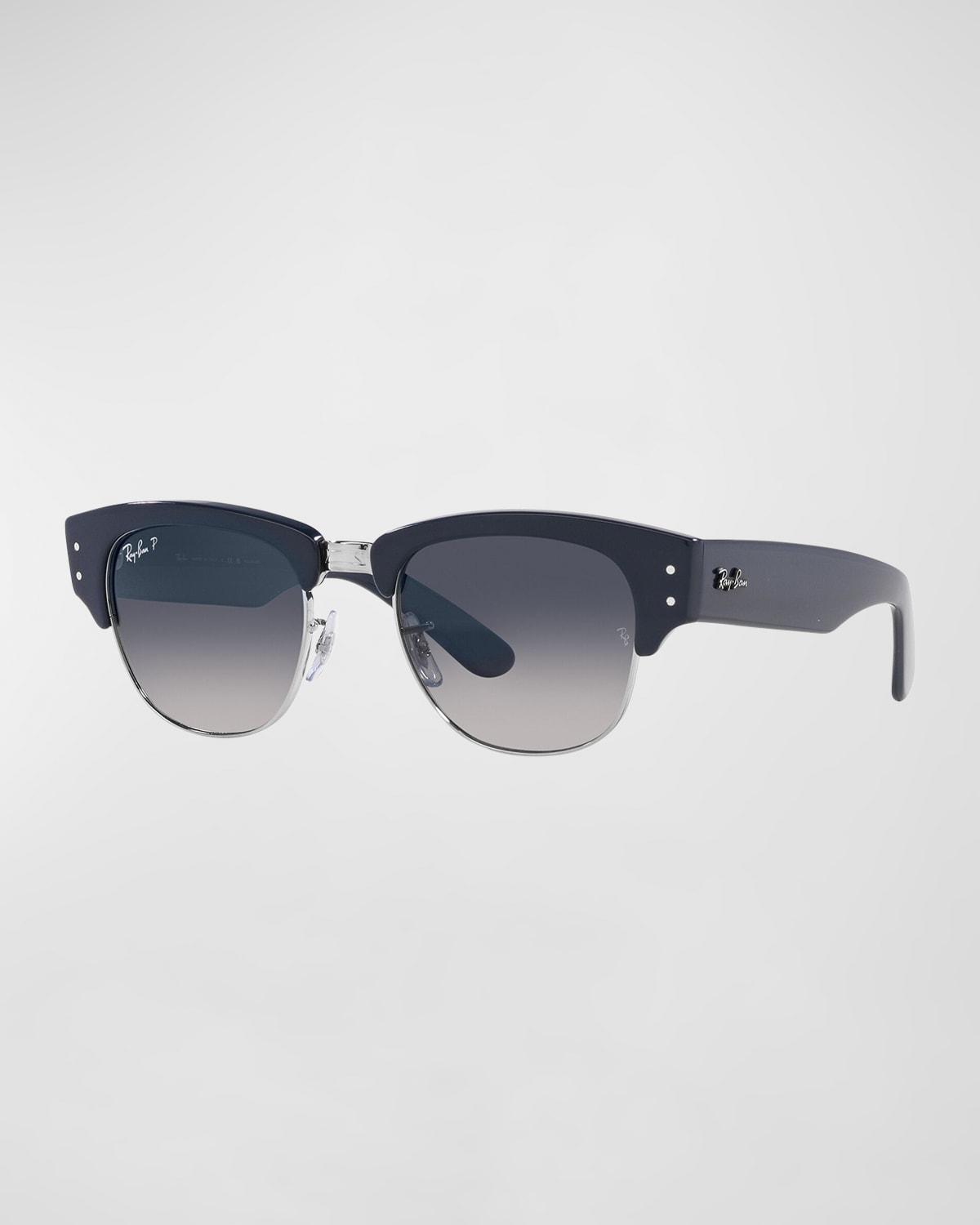 Mens Mega Clubmaster Square Plastic & Crystal Sunglasses - Polarized, 53MM Product Image