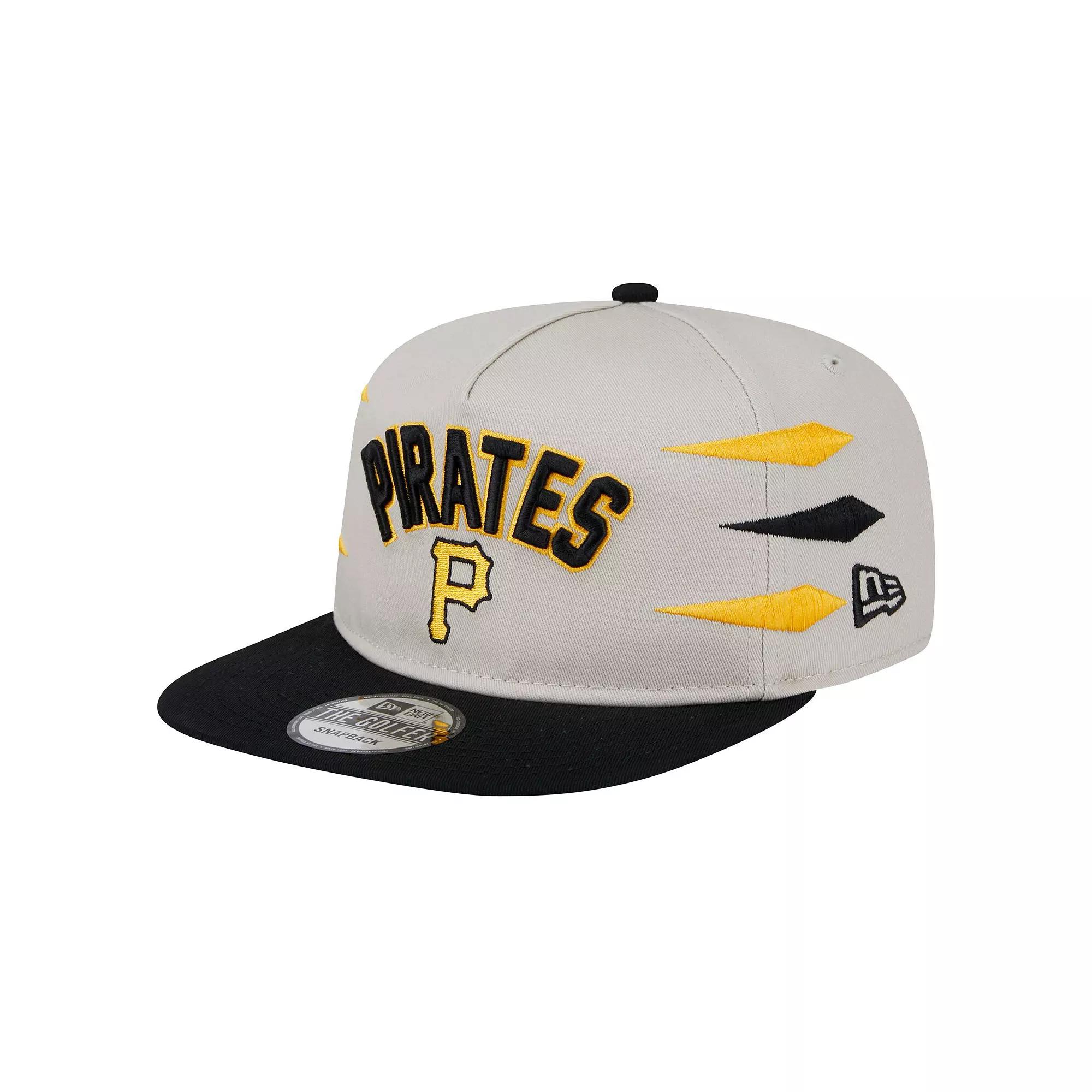 Men's New Era Cream Pittsburgh Pirates Iron Golfer Snapback Hat, Beige Product Image