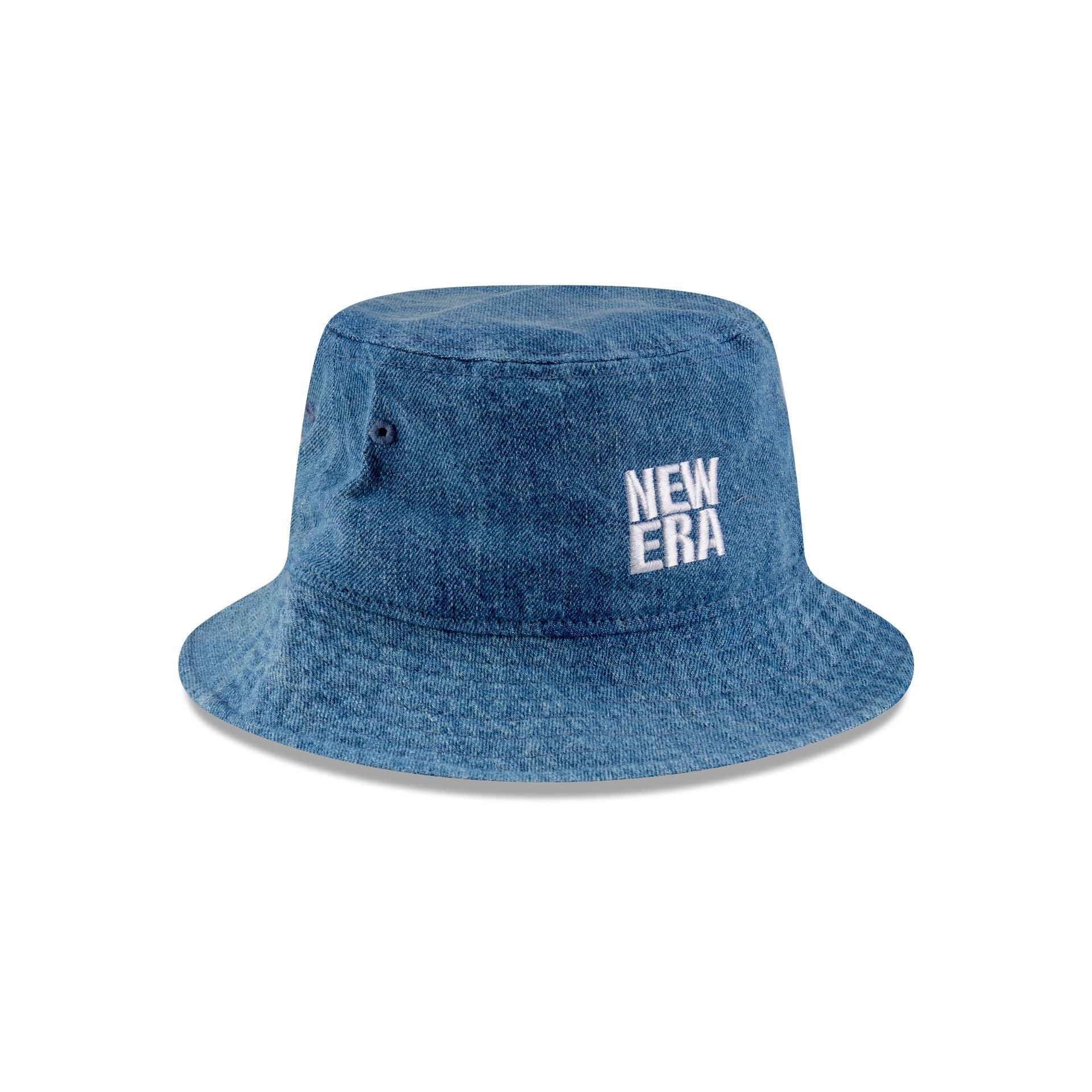 New Era Cap Square Logo Indigo Denim Bucket Hat Male Product Image