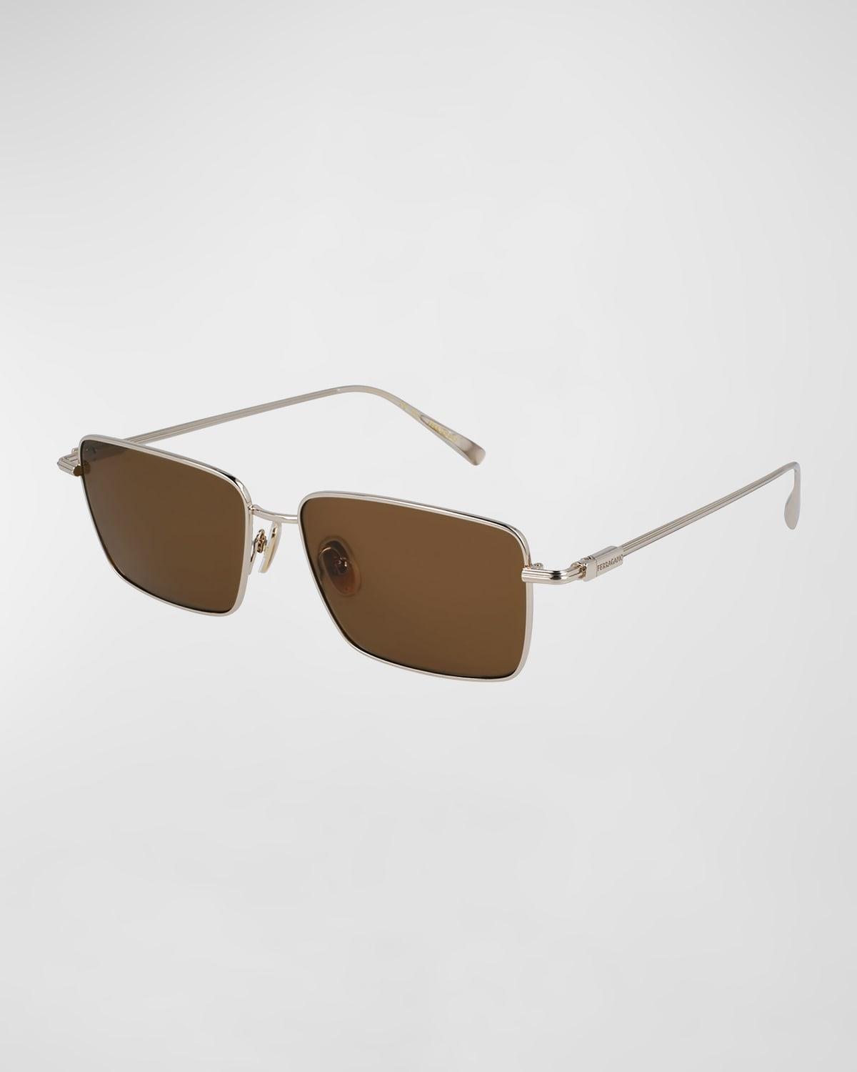 Mens Gancini Evolution Metal Rectangle Sunglasses Product Image