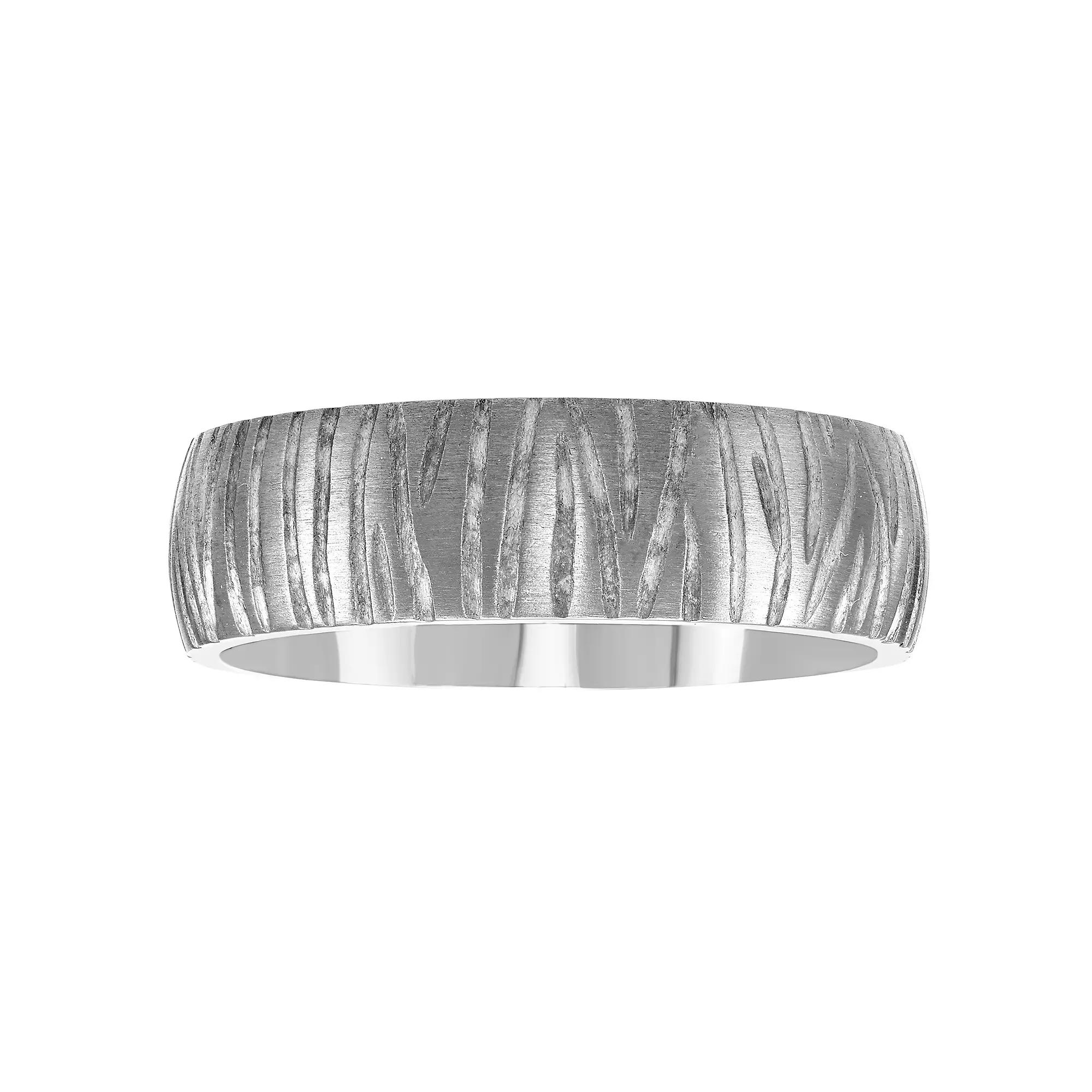 Men's Boston Bay Diamonds Tantalum 7 mm Tree Bark Texture Comfort Fit Band Ring, Size: 8.50 Product Image