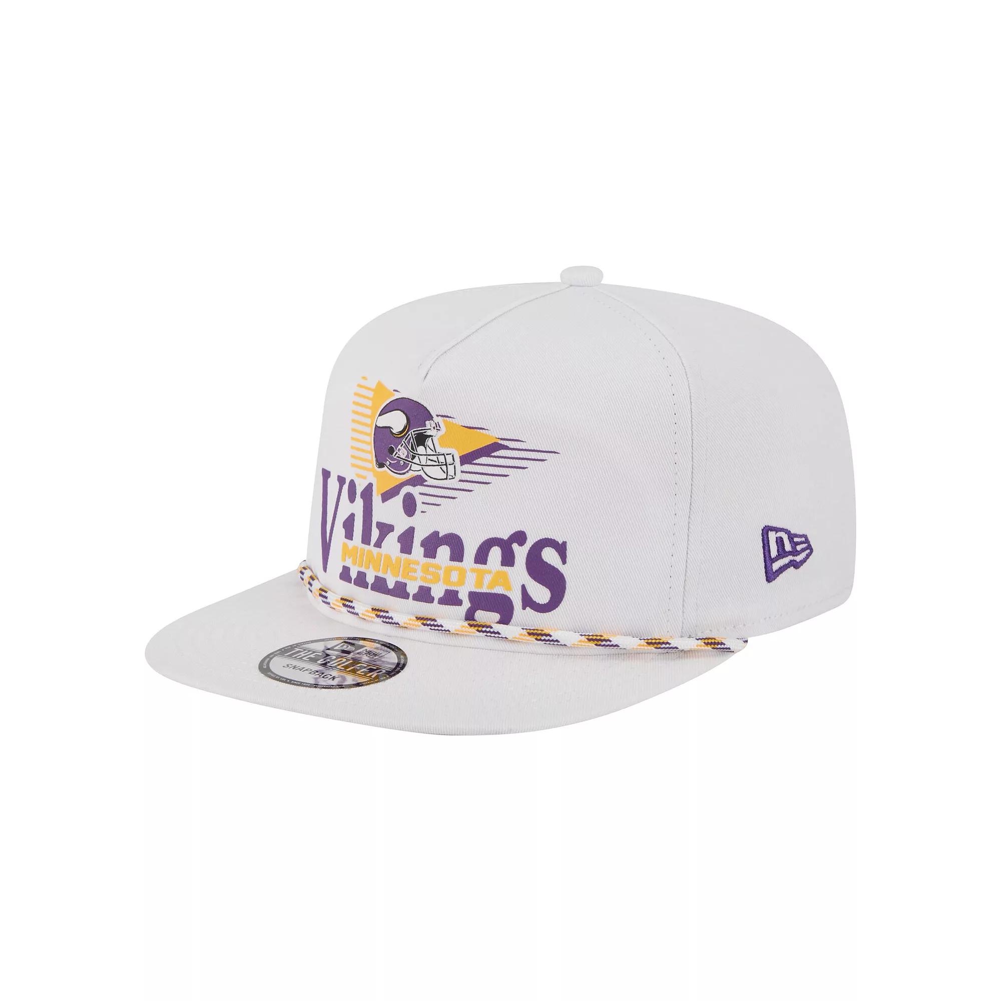 Men's New Era White Minnesota Vikings Collide Golfer Snapback Hat Product Image
