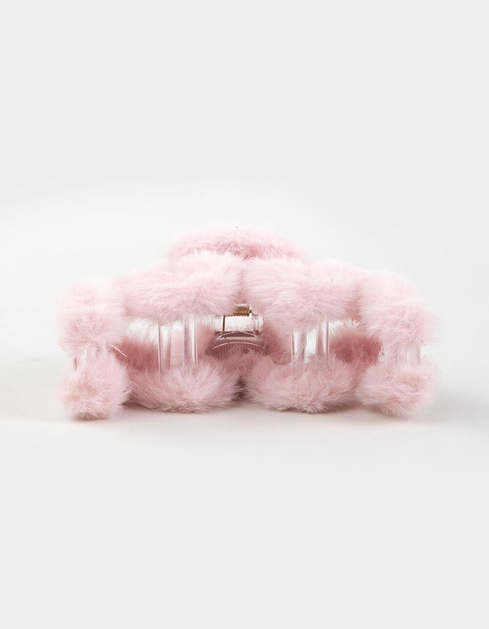 FULL TILT Oversized Fuzzy Claw Clip - PINK Product Image