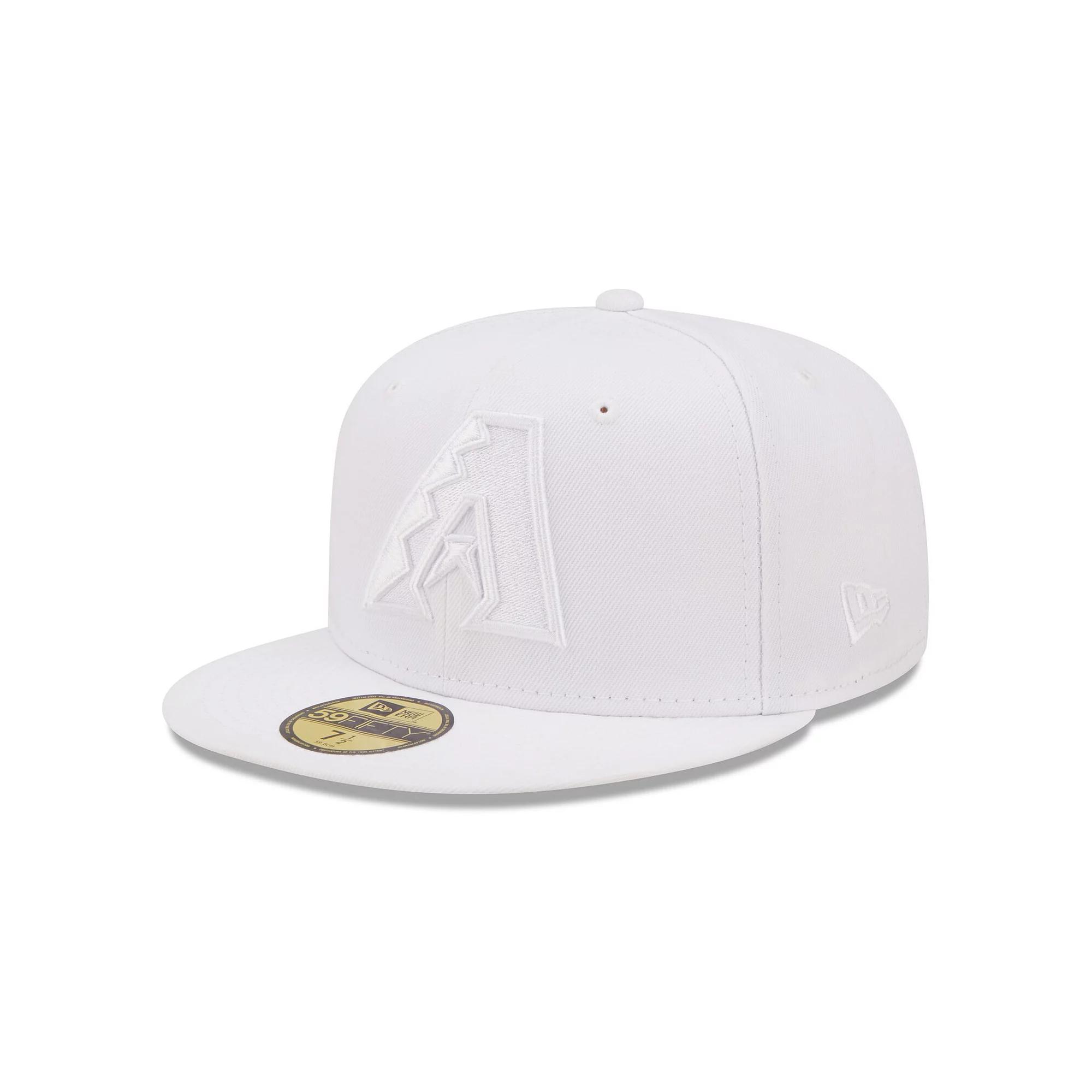 Men's New Era Arizona Diamondbacks White on White 59FIFTY Fitted Hat, Size: 7 7/8 Product Image