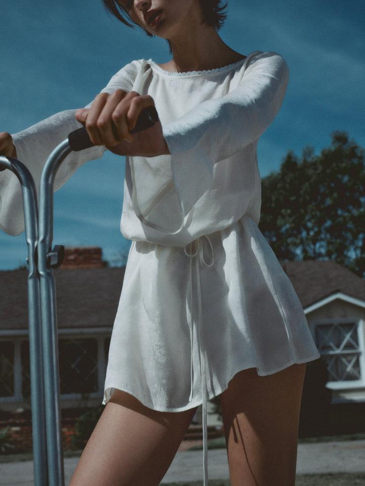 Madalie Mini Dress — Cream Product Image