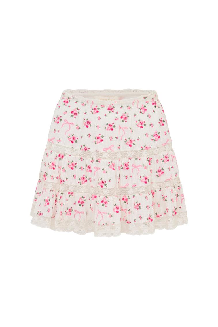 Viro Cotton Rose & Bow Mini Skirt Product Image