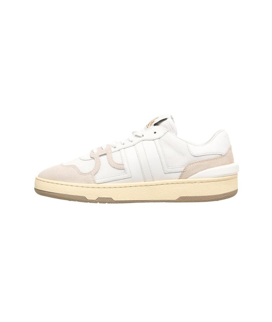 LANVIN Mesh And Leather Clay Sneakers With In White Product Image