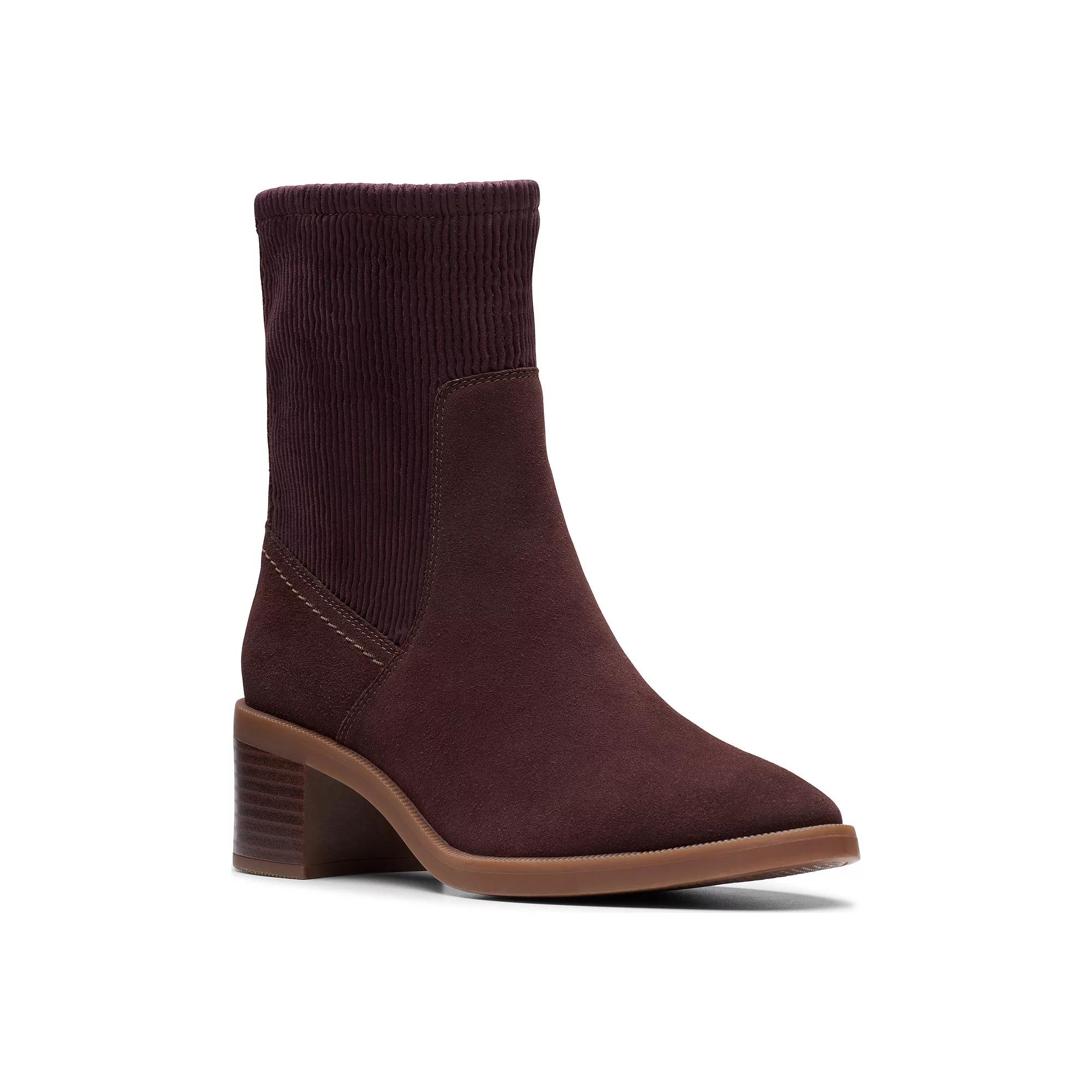 Clarks Lileigh Holly Womens Heeled Suede Boots Product Image