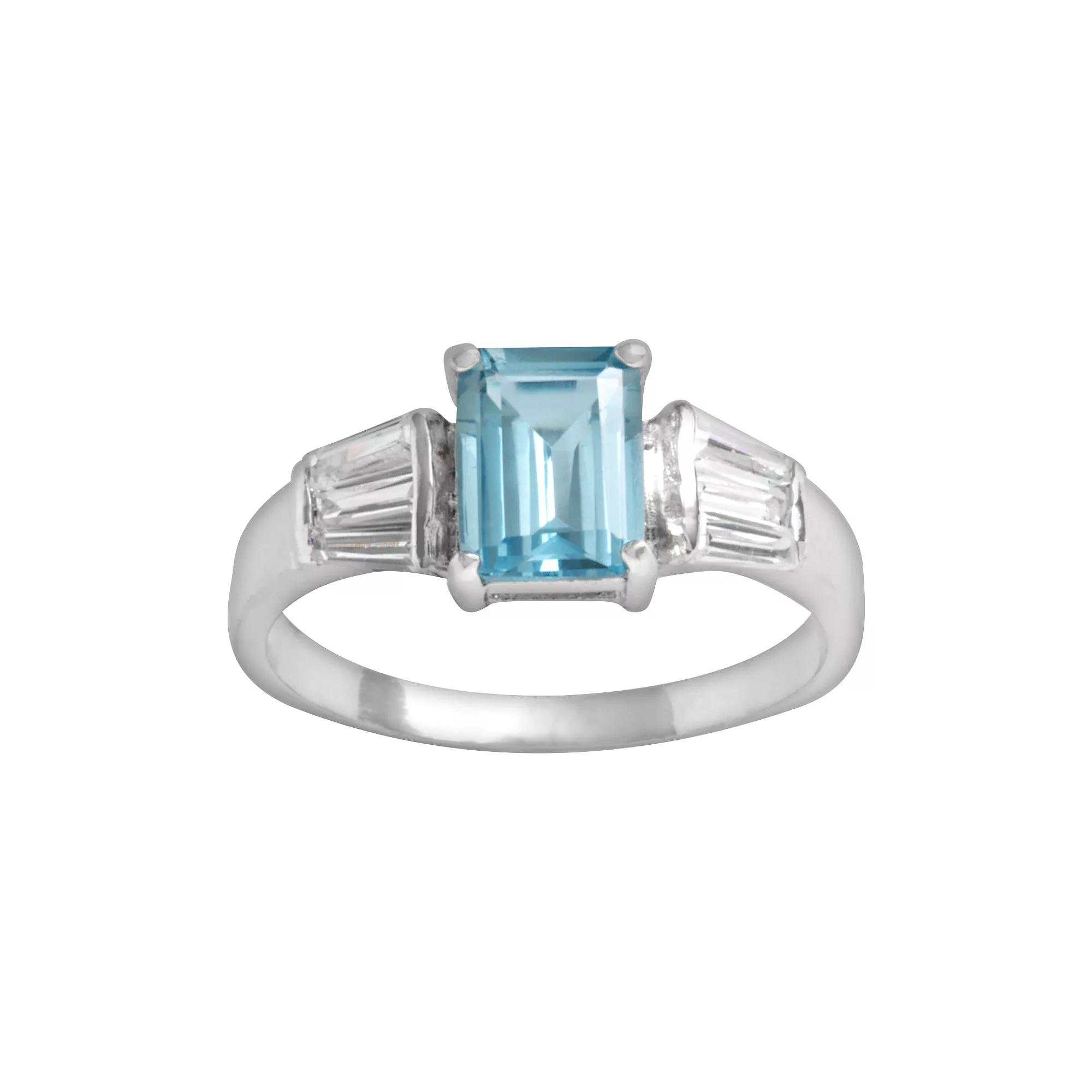 Traditions Jewelry Company Square Blue Topaz Ring, Women's,  Product Image