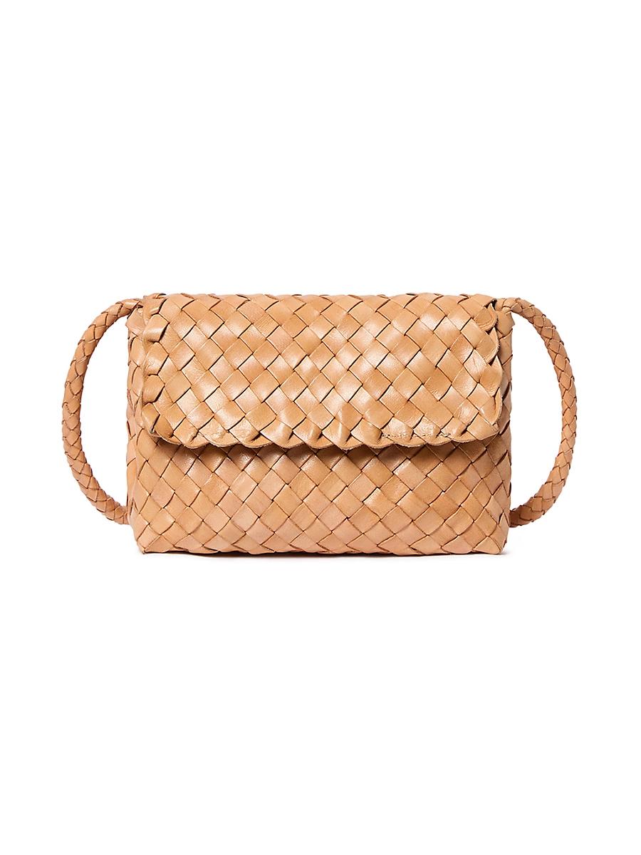 Womens Vinnie Woven Leather Crossbody Bag Product Image