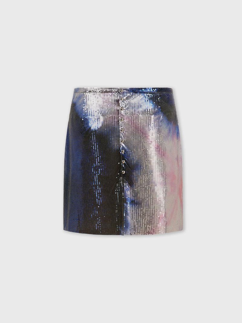 PINK TIE-DYE TANK TOP IN PRINTED JERSEY Product Image