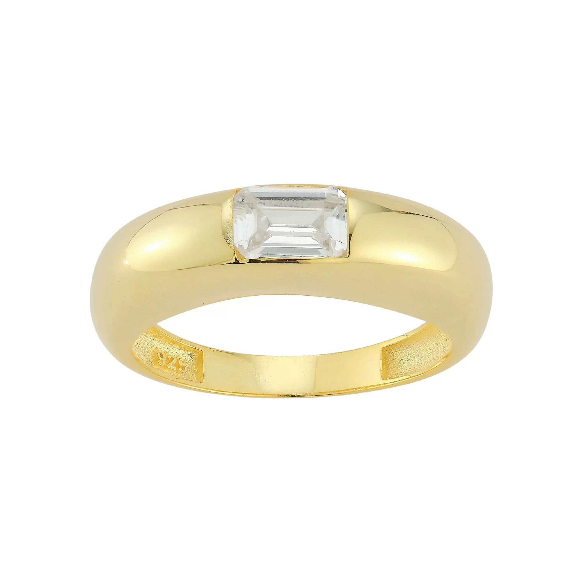 Sunkissed Sterling Cubic Zirconia Ring, Women's, Size: 6, Gold Tone Product Image