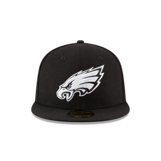 Philadelphia Eagles Black & White 59FIFTY Fitted Hat Male Product Image