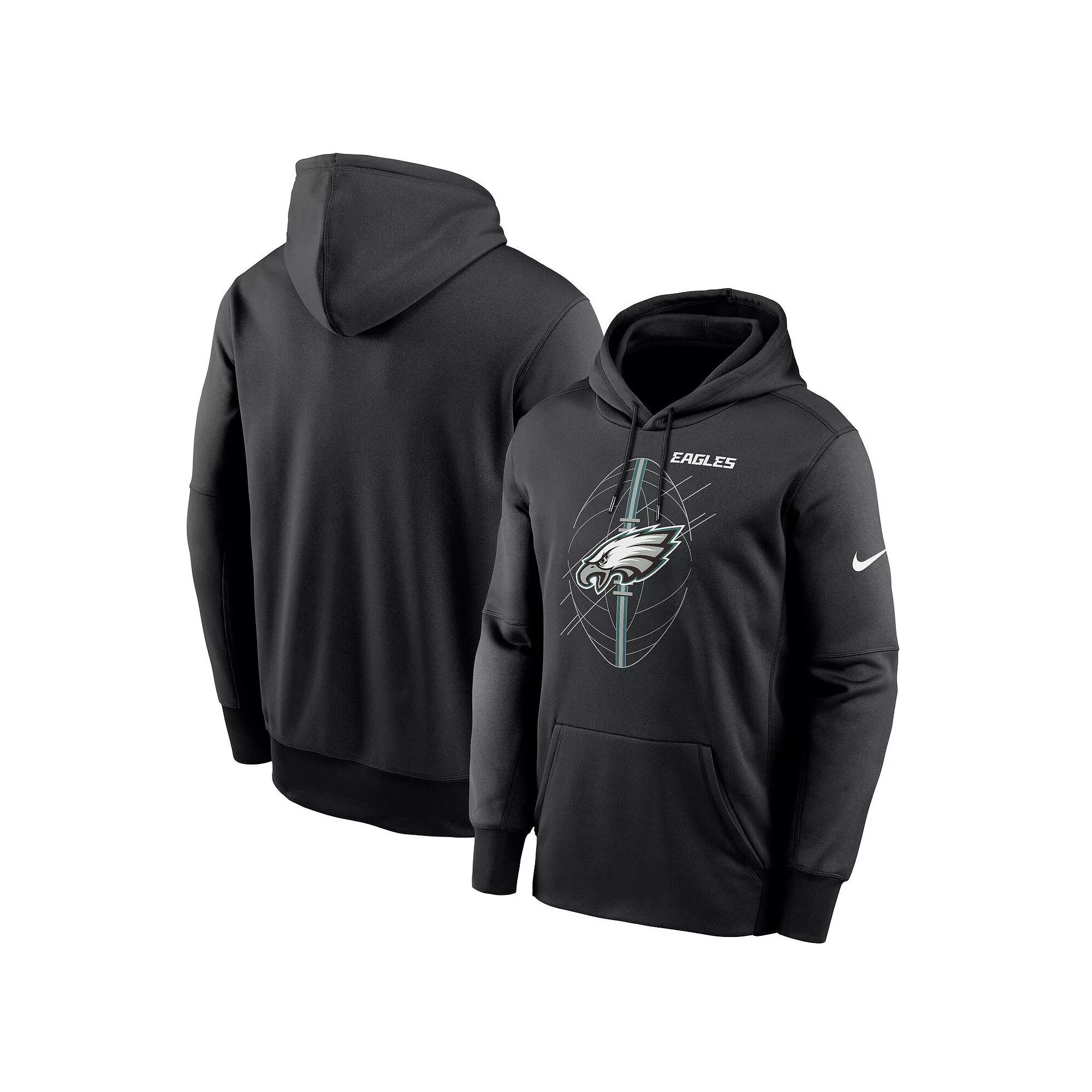 Men's Nike Black Philadelphia Eagles Performance Fleece Pullover Hoodie,  Product Image