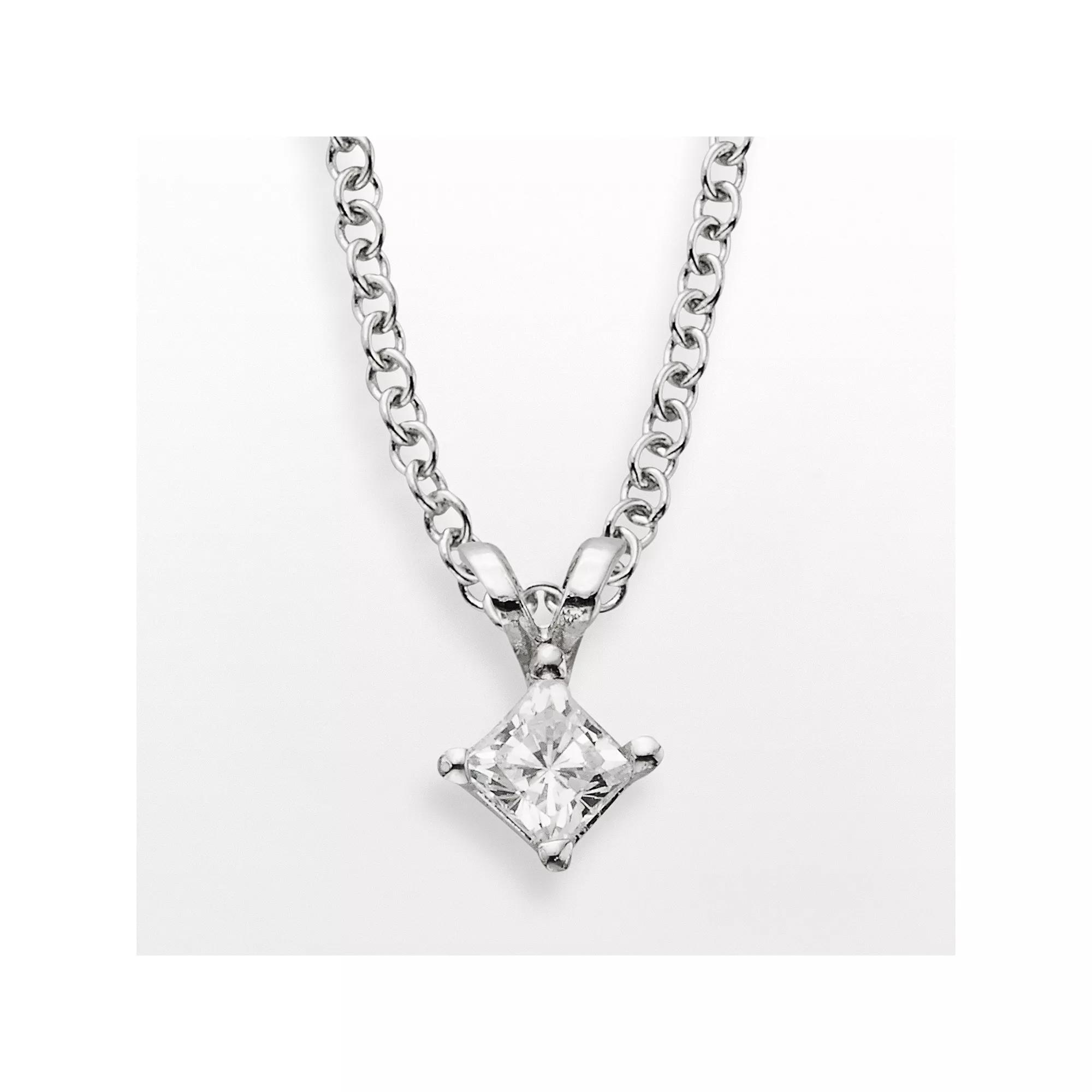 The Regal Collection 14k White Gold 1/4-ct. T.W. IGL Certified Diamond Solitaire Pendant, Women's, Size: 18" Product Image