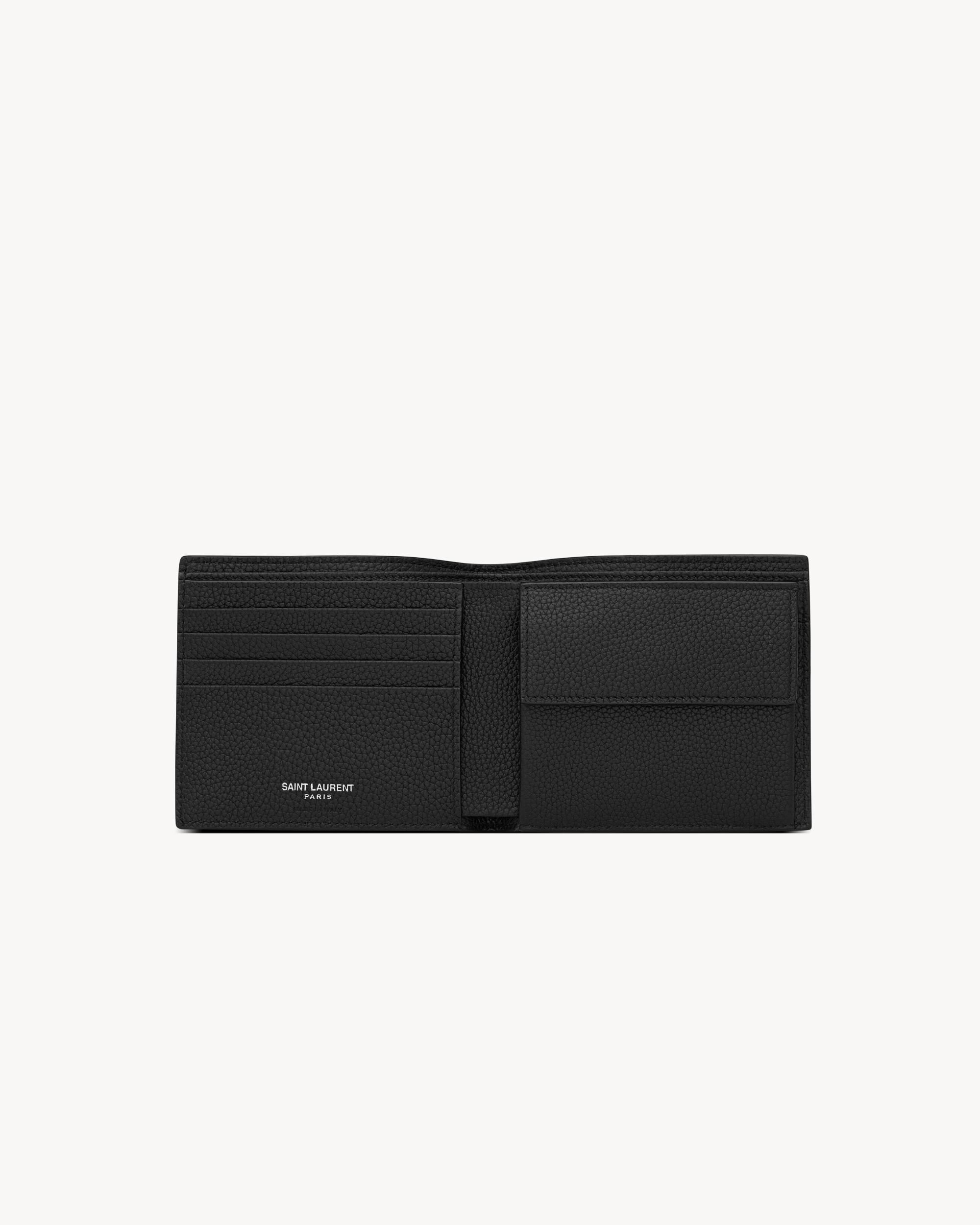 CASSANDRE SHADOW SAINT LAURENT EAST/WEST WALLET WITH COIN PURSE IN GRAINED LEATHER Product Image
