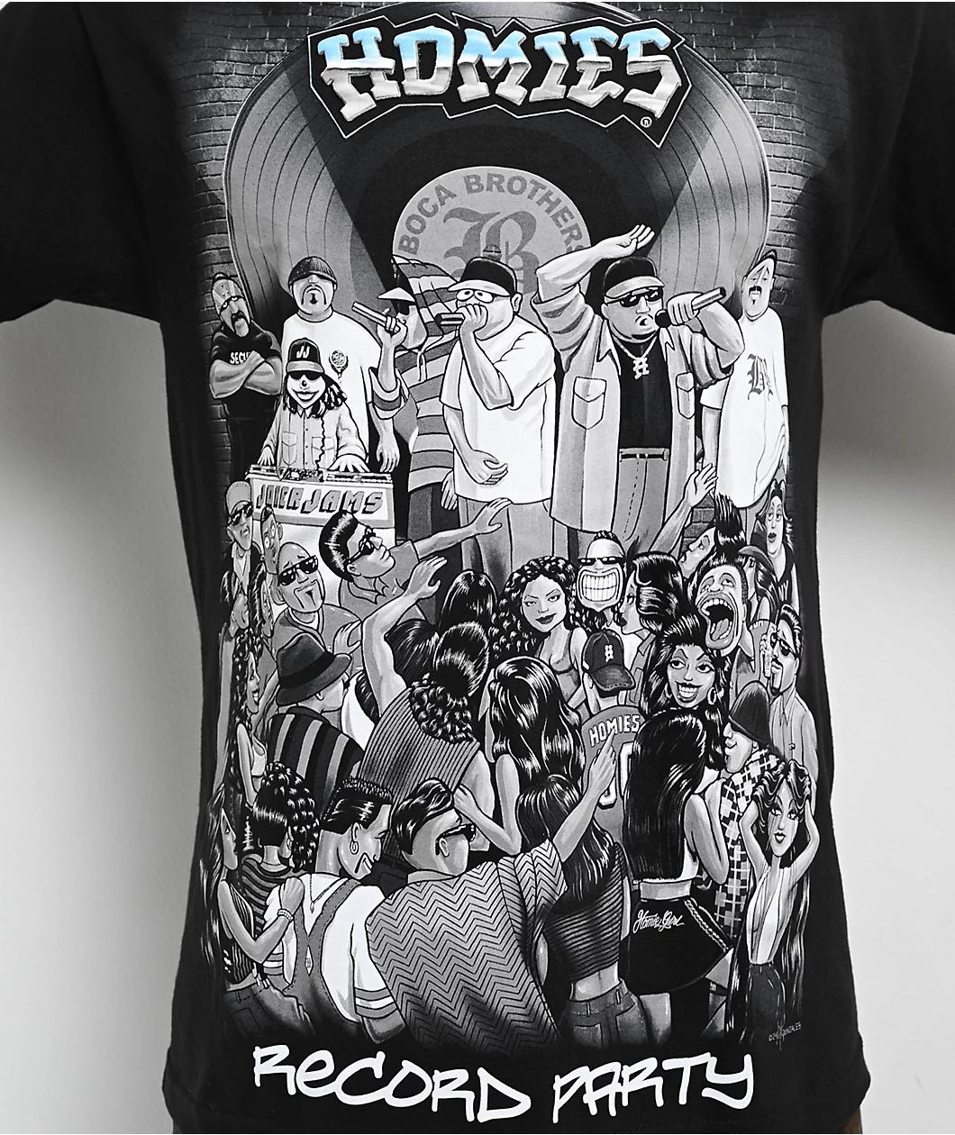 DGA Homies Record Party Black T-Shirt Product Image