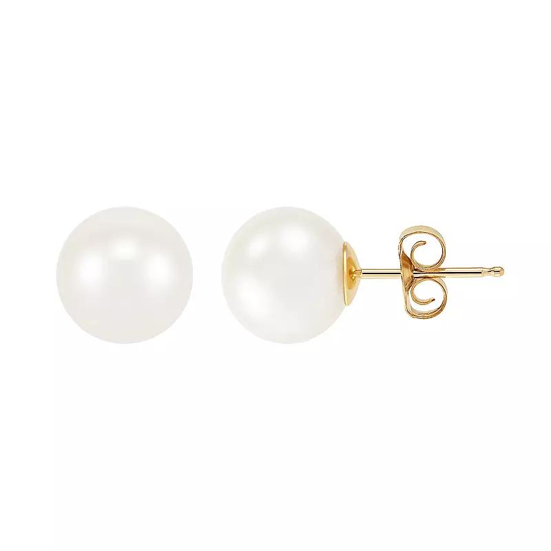 Freshwater by HONORA 10k Gold Freshwater Cultured Pearl Stud Earrings, Women's,  Product Image