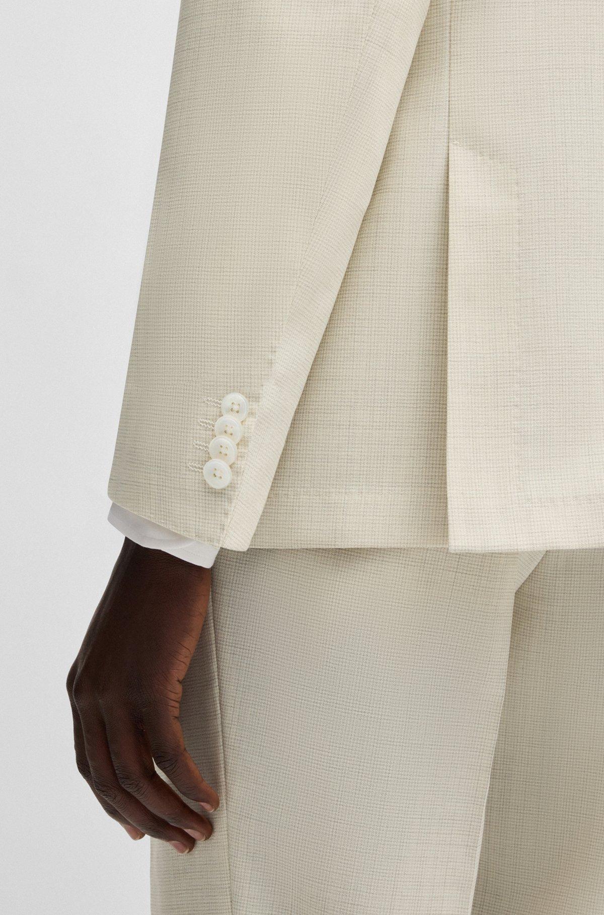 Slim-fit suit jacket in a patterned wool blend Product Image