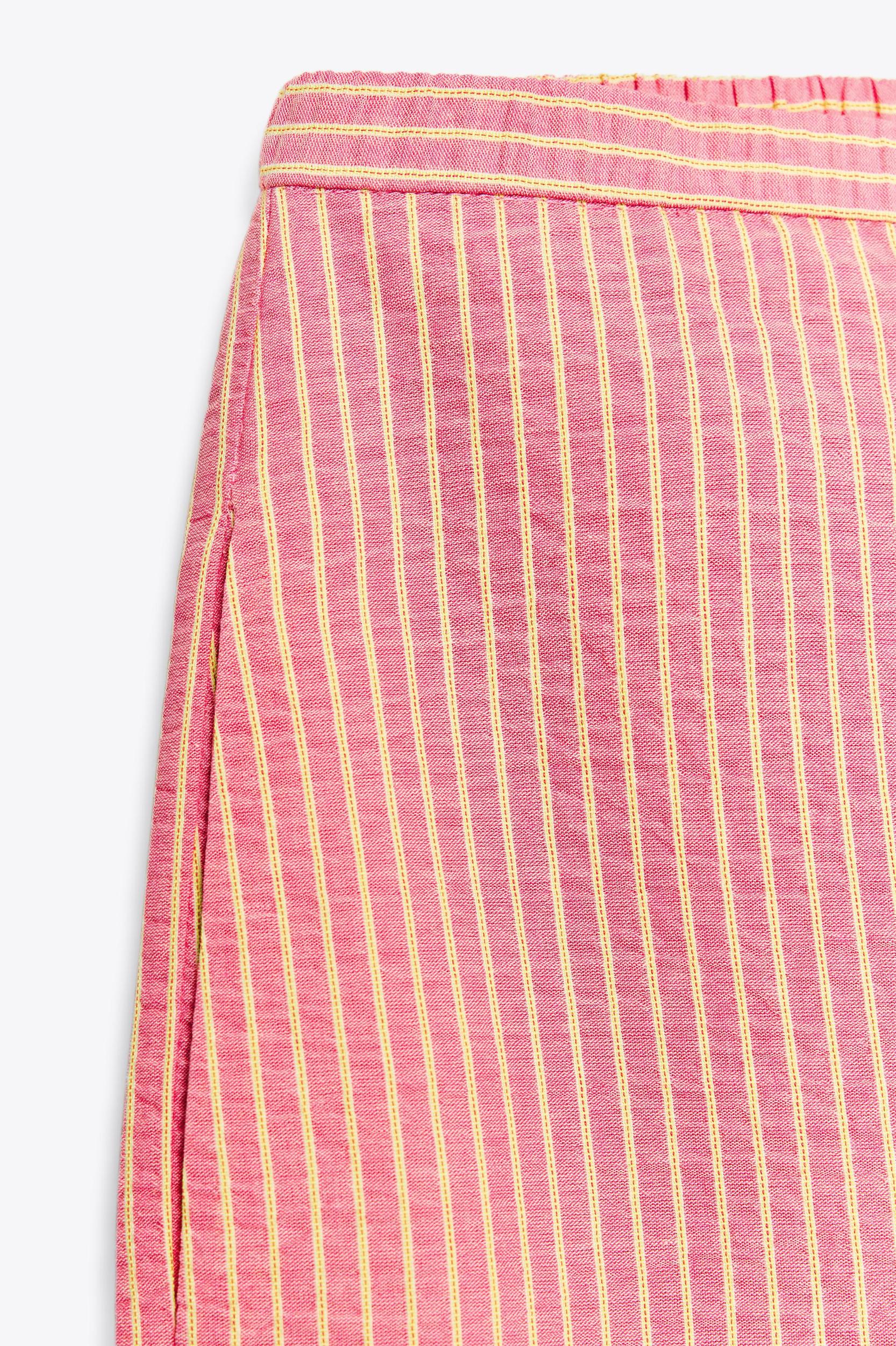 STRIPED WIDE LEG PANTS Product Image