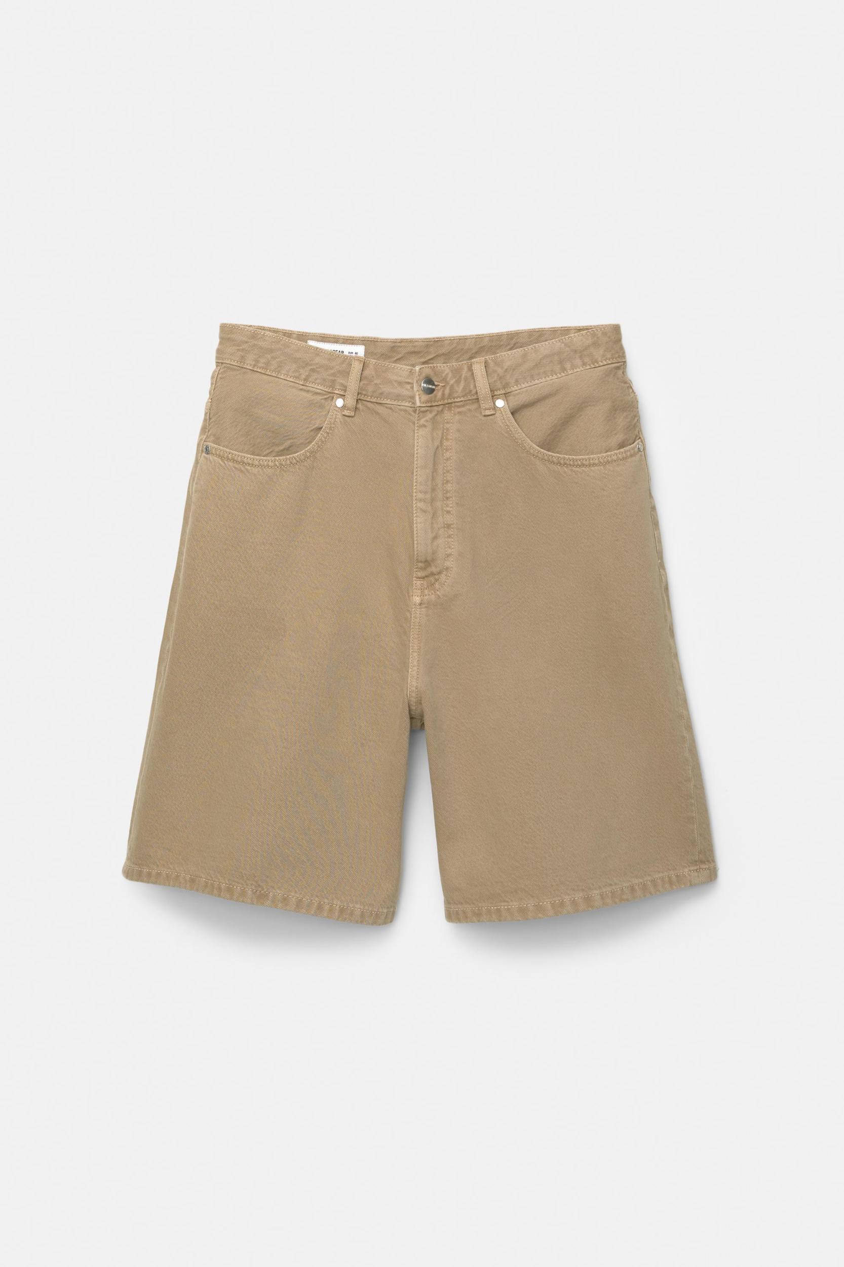 Baggy denim Bermuda shorts Product Image