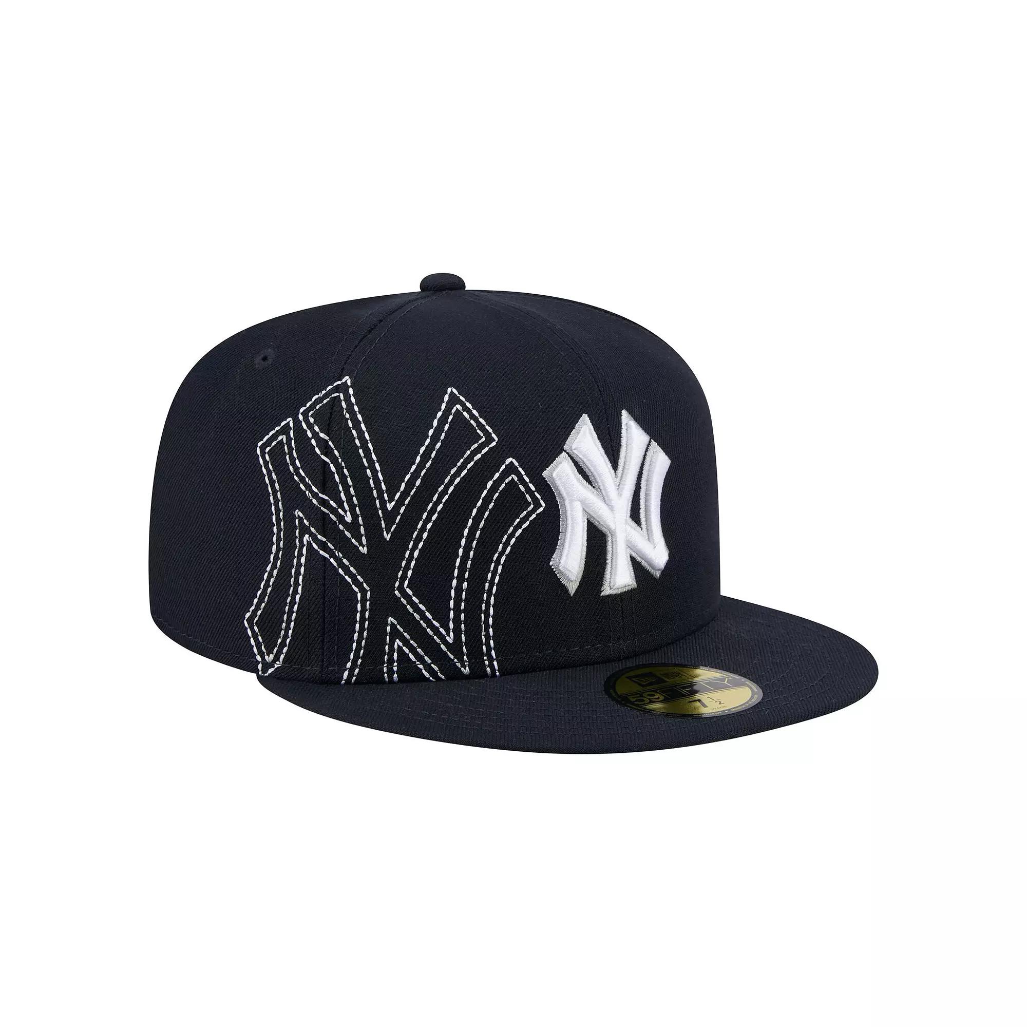 Men's New Era Navy New York Yankees Yarn Stitch 59FIFTY Fitted Hat, Size: 7 3/4, Blue Product Image